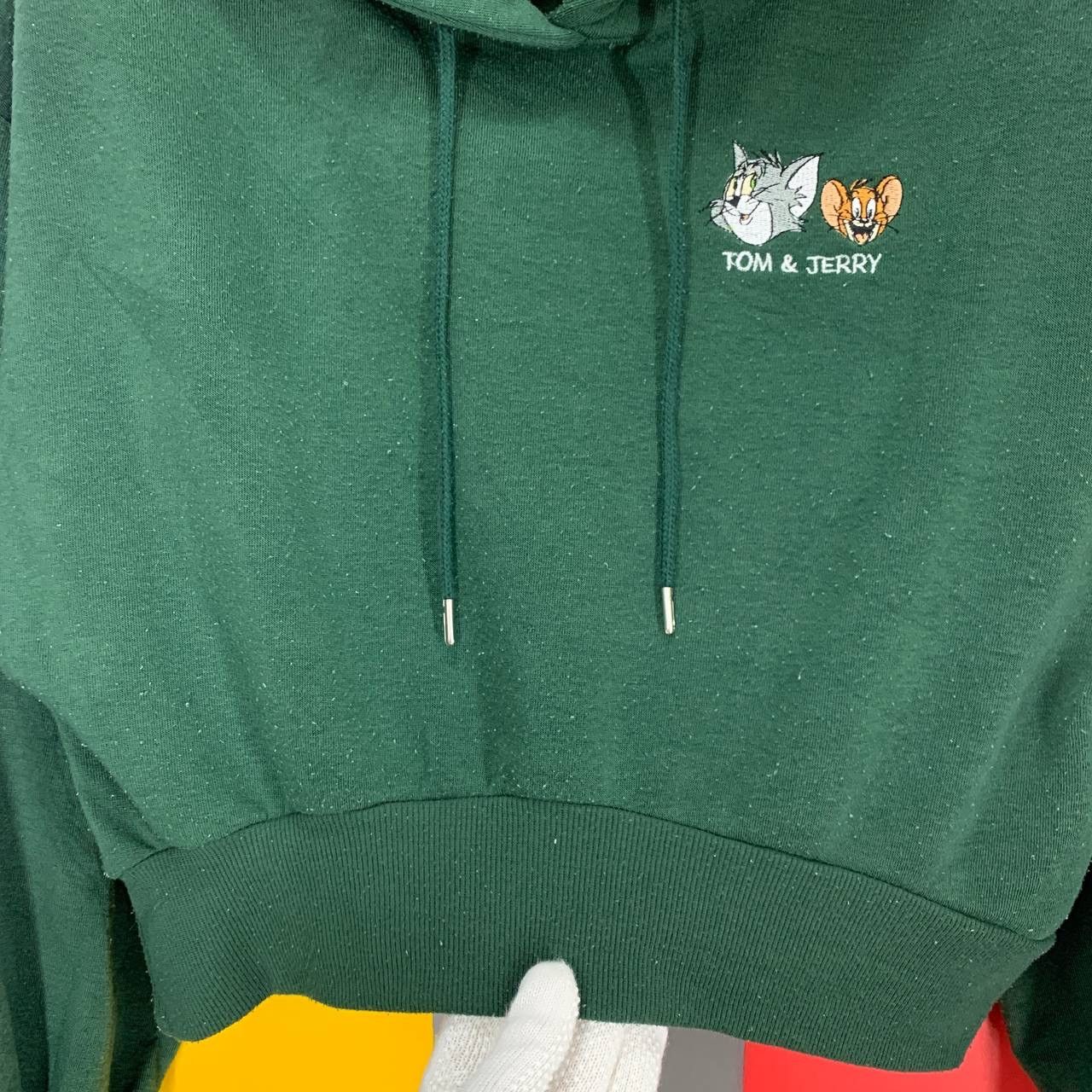 Cartoon Network TOM & JERRY Crop Hoodie Pullover #2413-13x Size M / US 6-8 / IT 42-44 - 3 Thumbnail