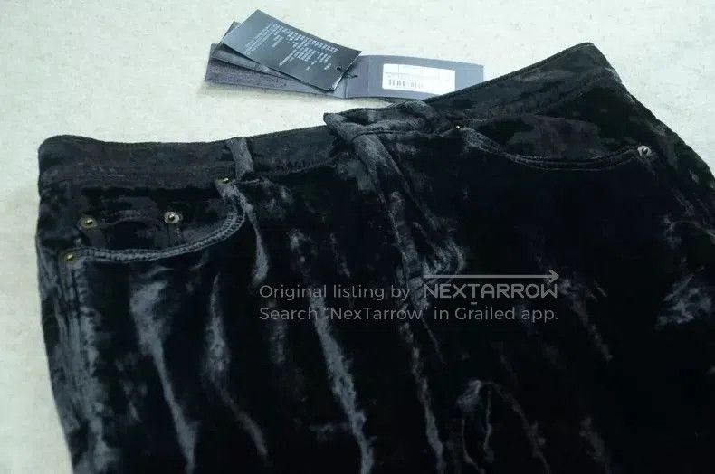 Hedi Slimane Saint Laurent SLP Black Velvet Casual Pants. Size US 30 / EU 46 - 3 Thumbnail