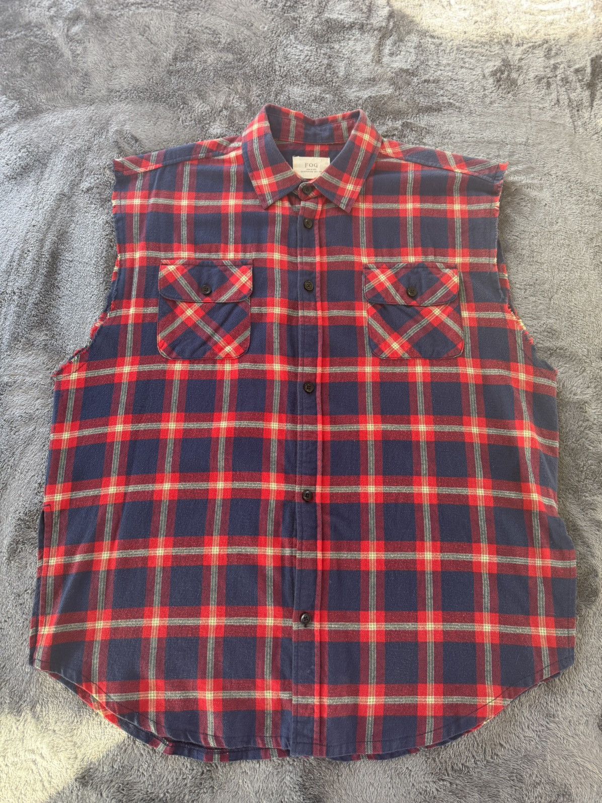 Fear of God × RRR-123 FEAR OF GOD INRI Cut Off Tee | Grailed