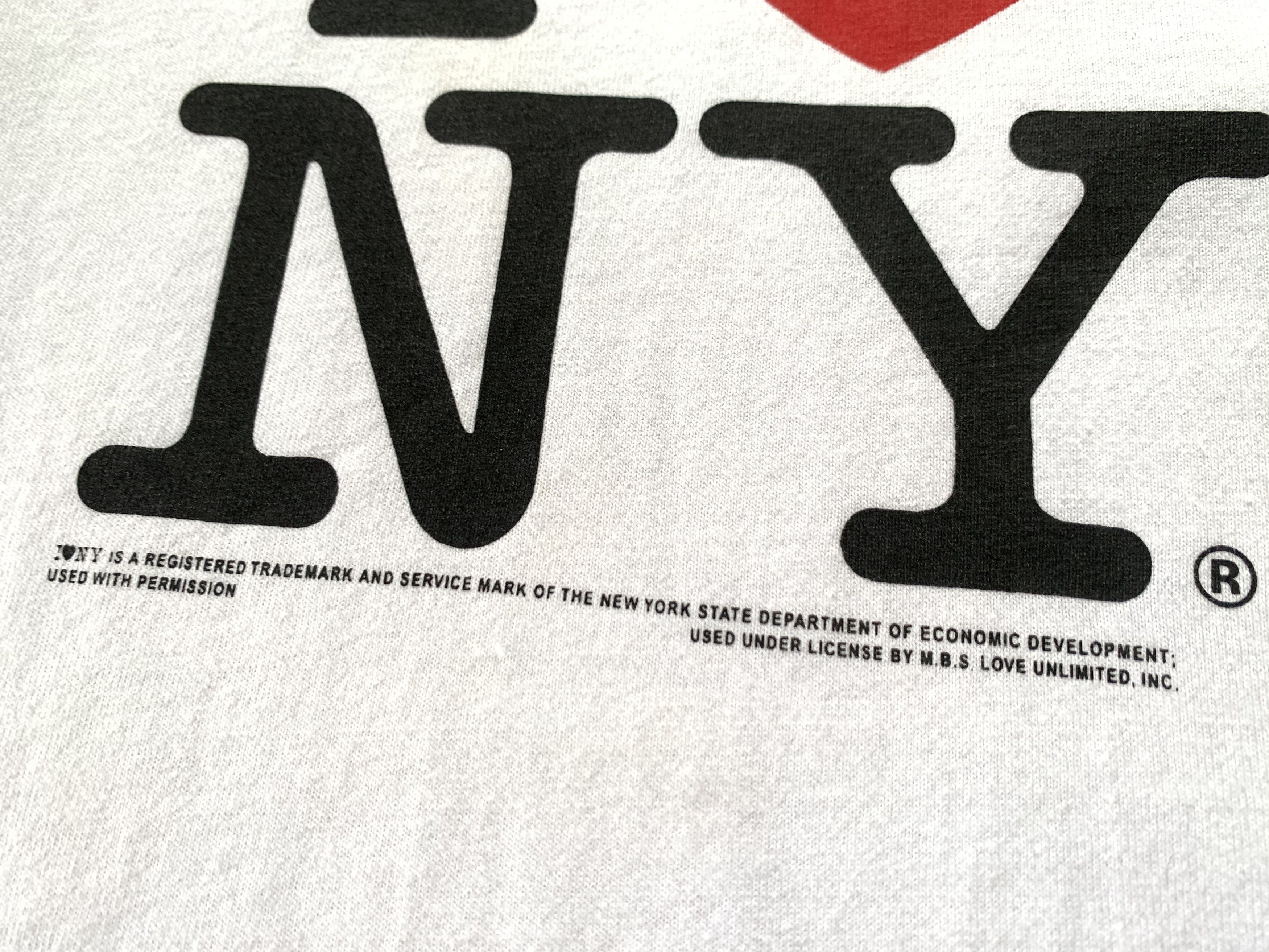 I Love NY × Vintage Vintage I love New York White Big Logo T-Shirt Size US M / EU 48-50 / 2 - 6 Thumbnail