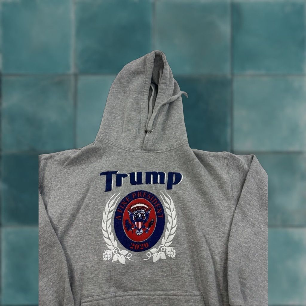 Vintage Donald Trump Hoodie Sweatshirt Pullover Unisex Adults M Gray 2020 45th President Shirt? Size US M / EU 48-50 / 2 - 1 Thumbnail