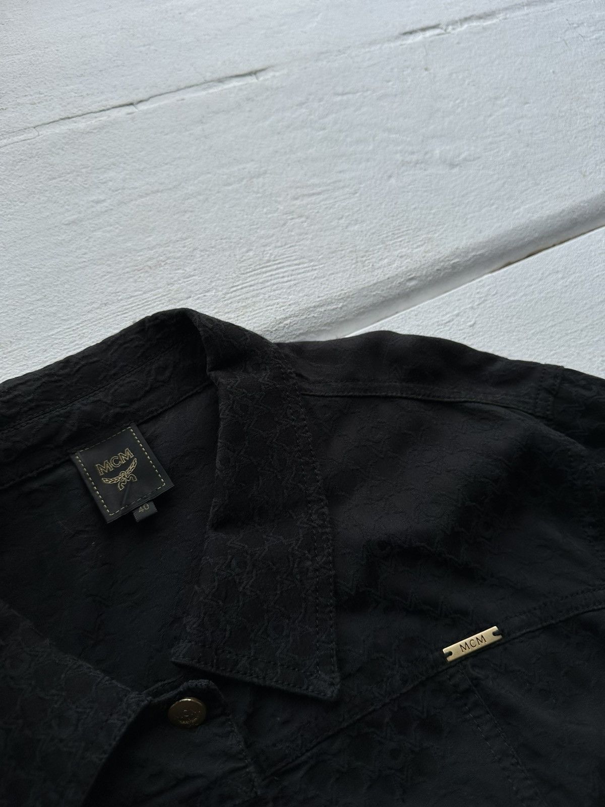 MCM 🚨 MCM MONOGRAM BUTTON UP HEAVY SHIRT/JACKET GOLD GRAIL Size M / US 6-8 / IT 42-44 - 5 Thumbnail
