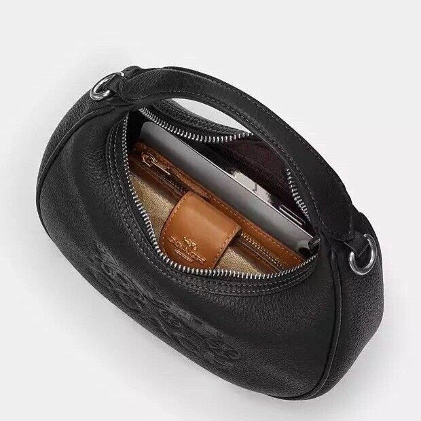 Coach NWT Coach Carmen Mini Chalk Cherry Crossbody Hobo CY711 Size ONE SIZE - 5 Thumbnail