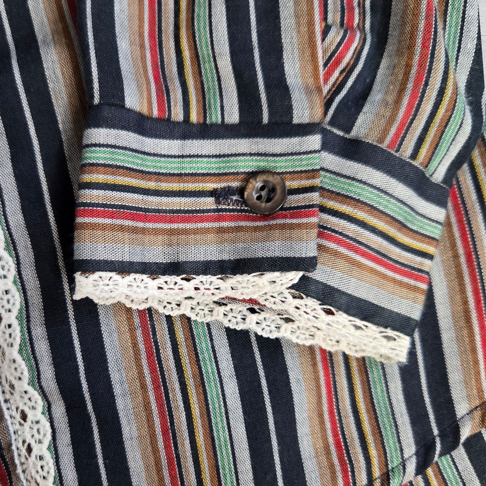 Vintage Vintage Retro Striped Button Down Blouse Size 12 Size XL / US 12-14 / IT 48-50 - 6 Thumbnail