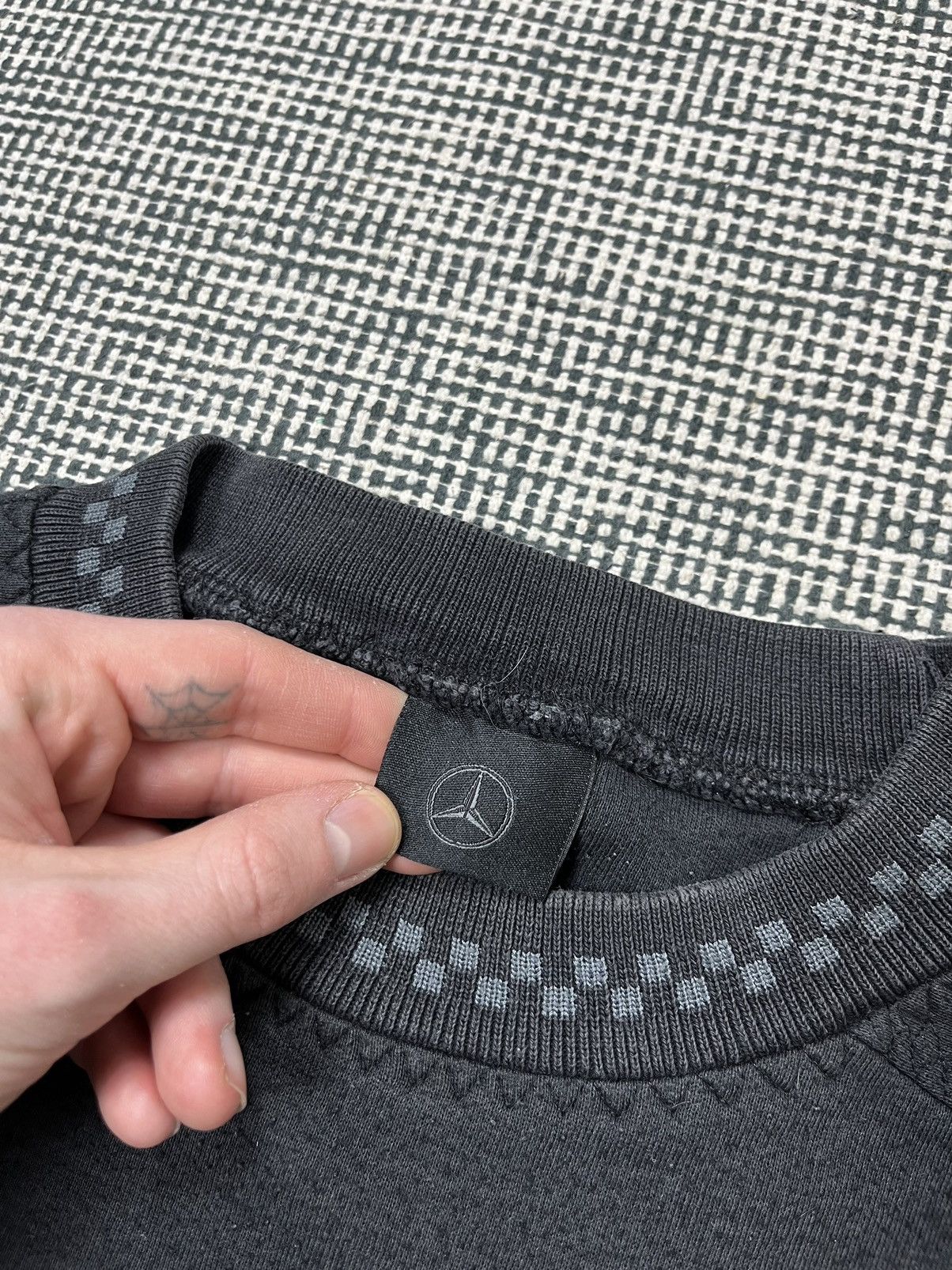 Mercedes-Benz × Vintage 1990s Mercedes Benz arm logo sweatshirt vintage boxy fit Size US XL / EU 56 / 4 - 4 Thumbnail