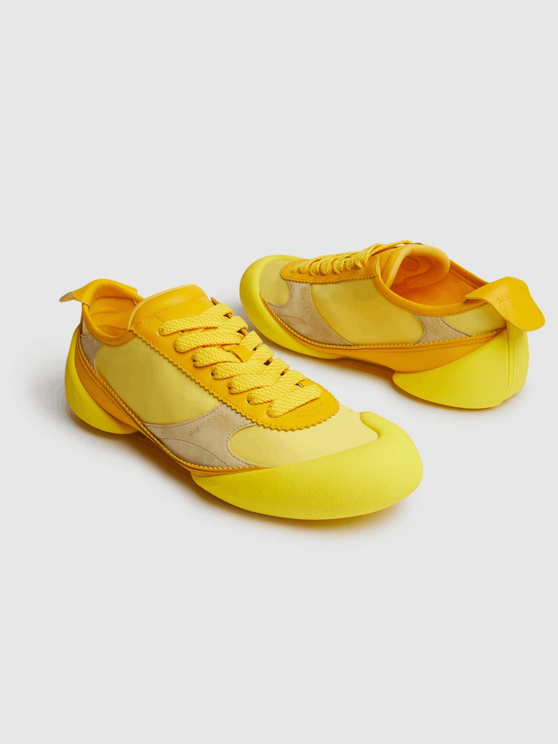 Alexander McQueen ALEXANDER MCQUEEN Flexion Men's Yellow Leather Sneakers Size US 11 / EU 44 - 2 Thumbnail