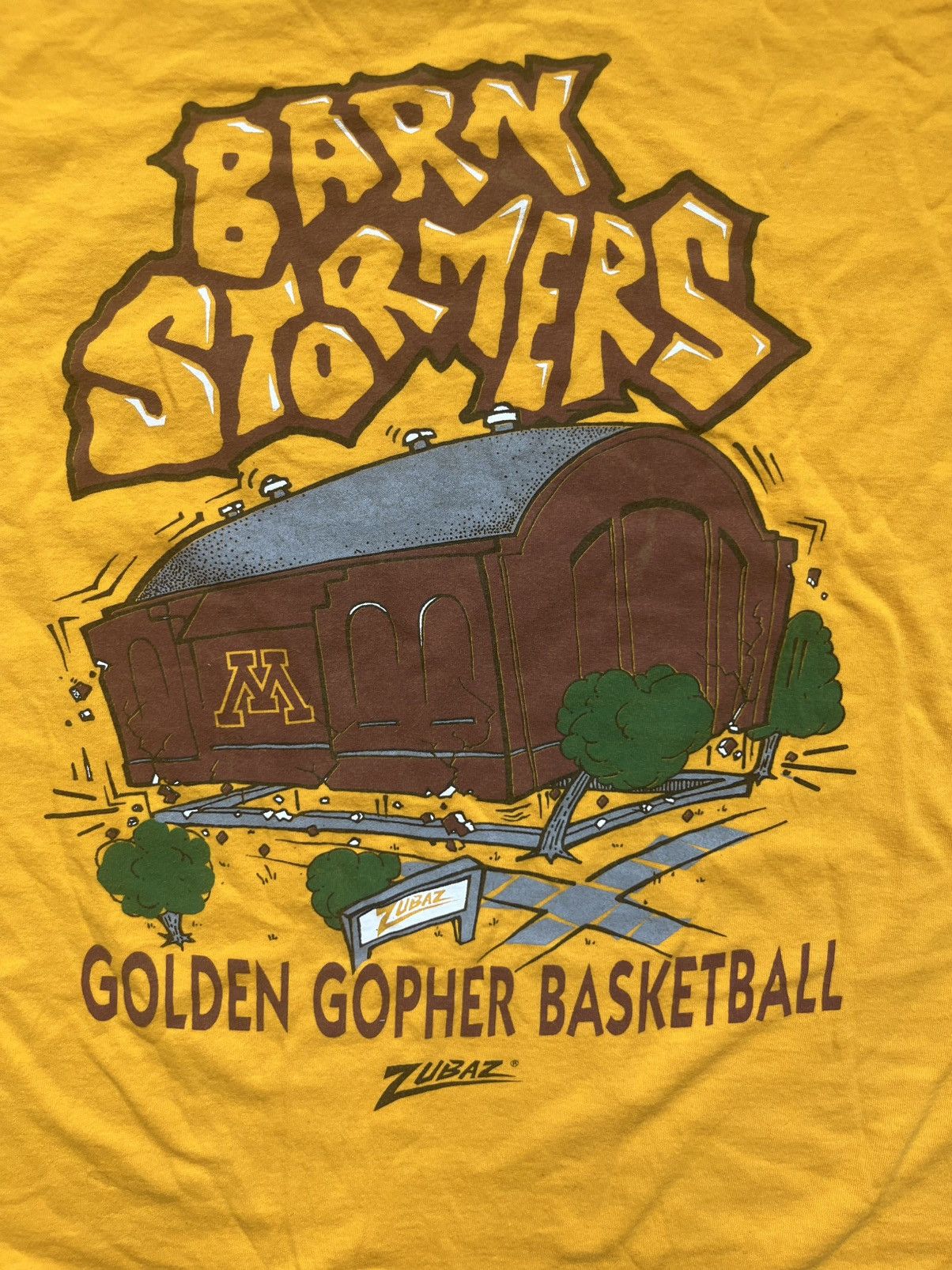 NCAA × Vintage Vintage 90s Minnesota Gophers Basketball Zubaz Tee Size US XL / EU 56 / 4 - 5 Thumbnail