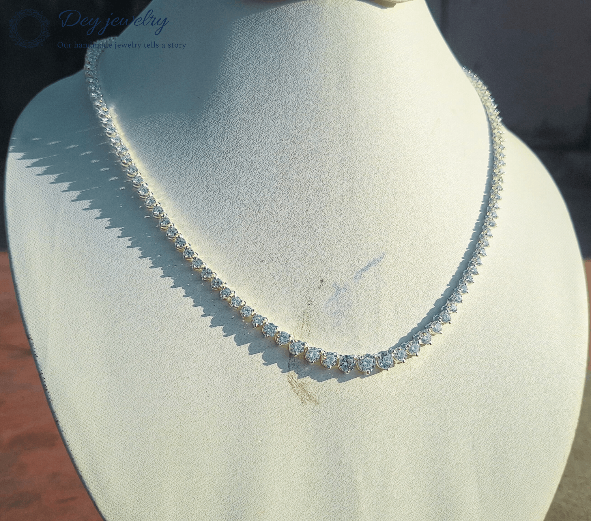 Other Graduate moissanite Diamond Tennis Necklace Size ONE SIZE - 10 Thumbnail