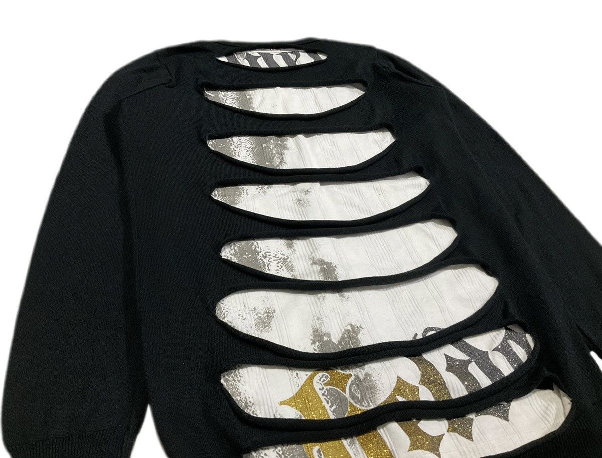 Hysteric Glamour × If Six Was Nine × Seditionaries 🔥Sick Y2K Lip Service Slash Ripped Cardigan Size US M / EU 48-50 / 2 - 10 Thumbnail