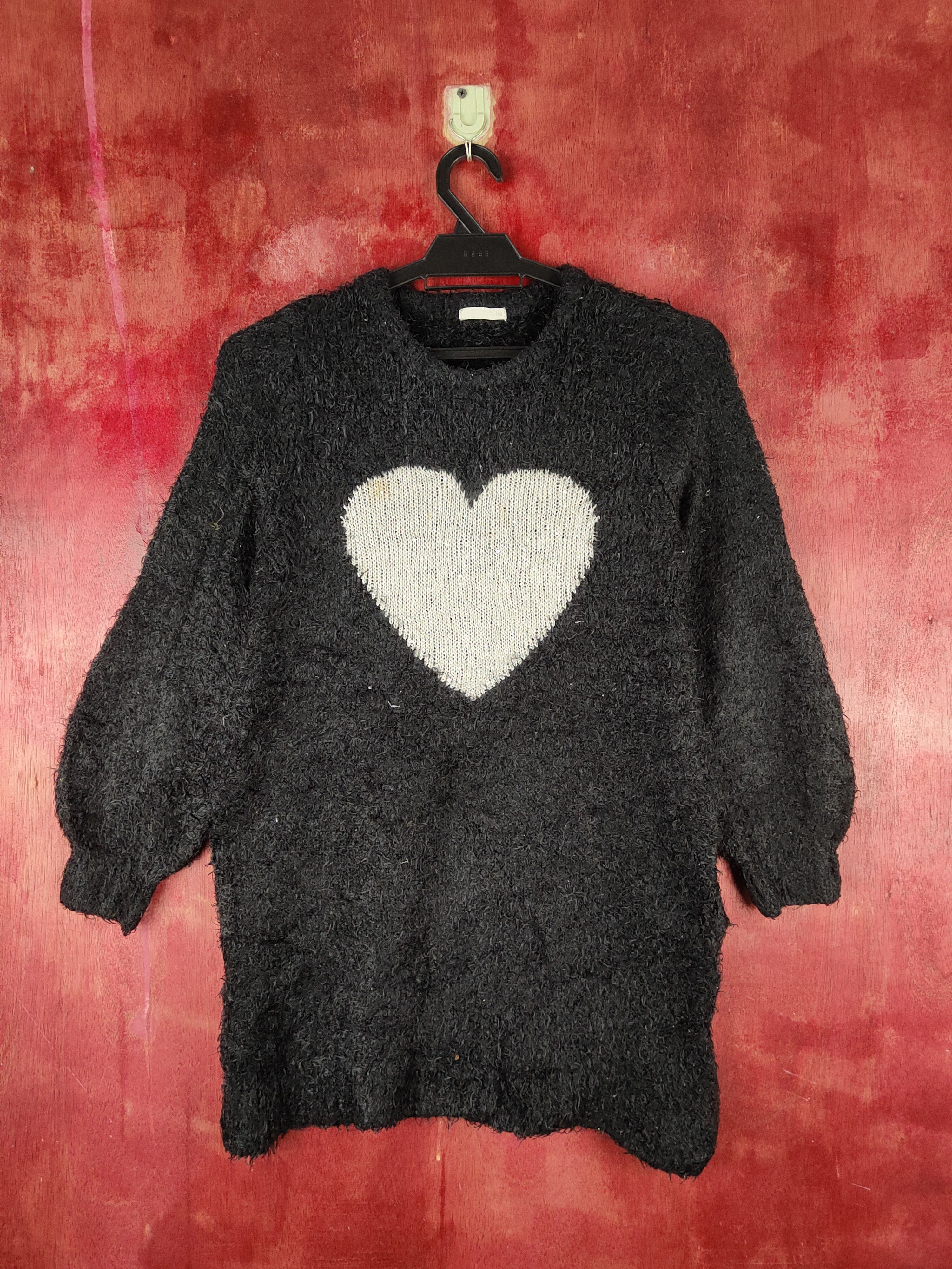 GU GU Black Shag Shaggy Fur Mohair Knitwear #S2161 Size S / US 4 / IT 40 - 1 Thumbnail