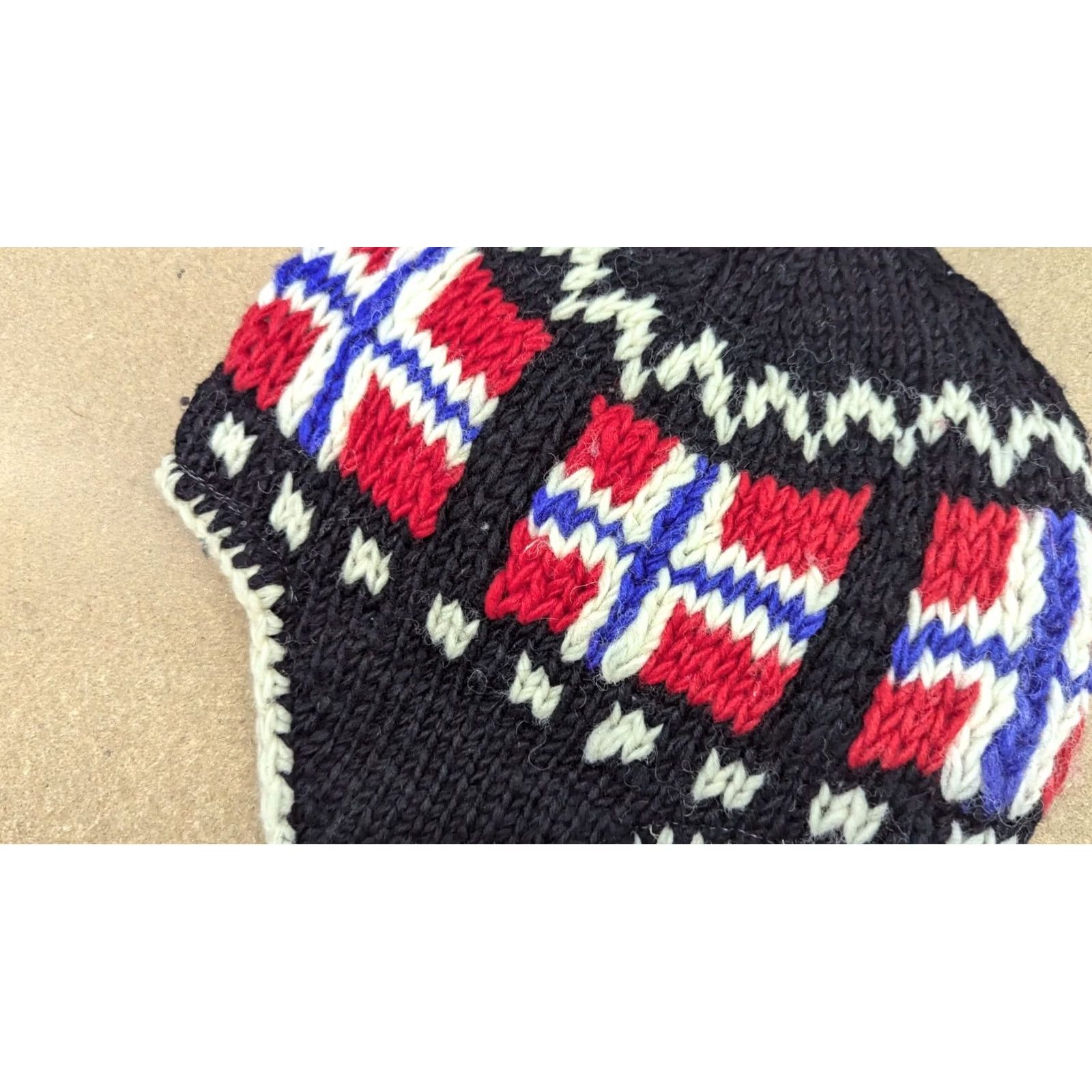 Vintage VINTAGE not? Handmade Wool Beanie Hat One Size Lined Ear Cover Thermal Warm Chin Strap Size ONE SIZE - 7 Thumbnail