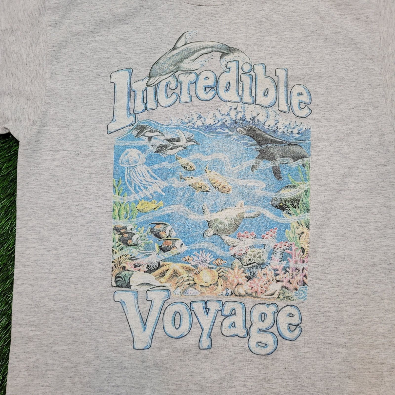 Vintage VTG 90s Ocean Sea Life T-Shirt Womens M/L Single Stitch USA Size M / US 6-8 / IT 42-44 - 2 Thumbnail