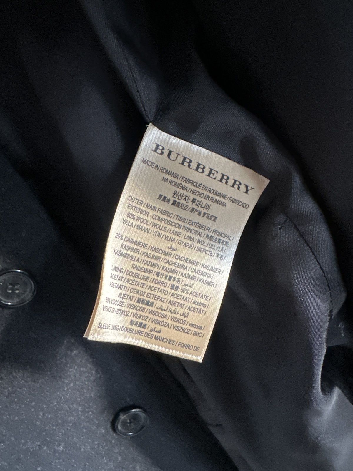 Burberry Burberry Wool/Cashmere Coat Size US M / EU 48-50 / 2 - 6 Thumbnail