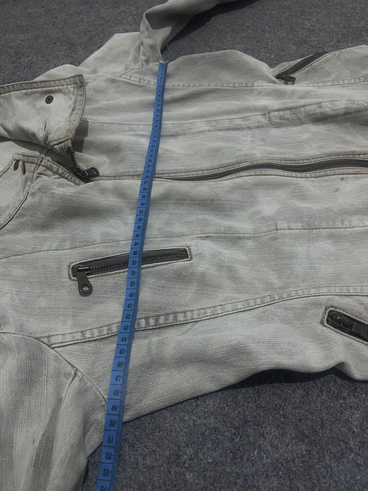 Comme Ca Ism COMME CA ISM Washed Grey Denim Rider Jacket Moto Size US M / EU 48-50 / 2 - 8 Thumbnail