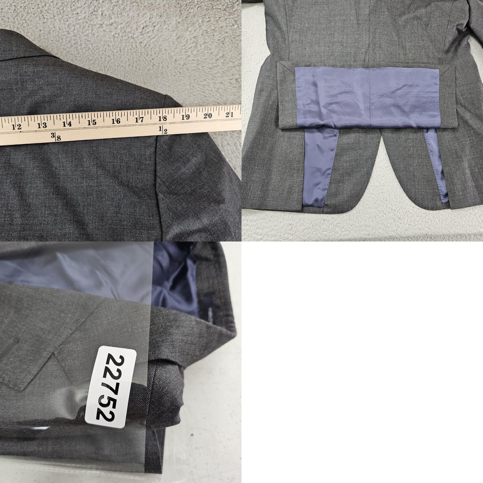 Suitsupply Suitsupply Blazer Mens 50 Gray Wool Napoli Perennial Vitale Barberis Classic Jacket Size 40R - 10 Thumbnail