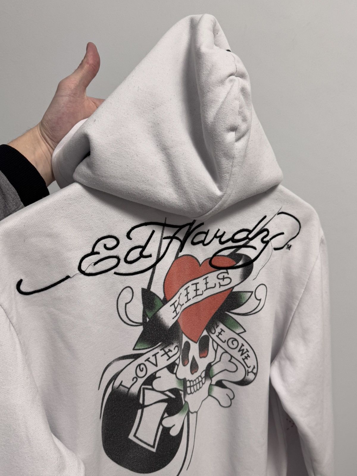 Ed Hardy × Vintage Ed Hardy Vintage Zip Hoodie Y2K style Size M / US 6-8 / IT 42-44 - 5 Thumbnail