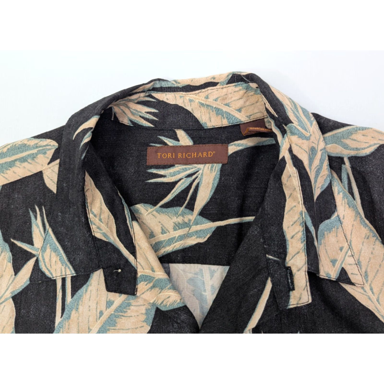 Tori Richard Tori Richard Shirt Mens XL Black Palms Floral Hawaiian Camp Made in USA Viscose Size US XL / EU 56 / 4 - 6 Thumbnail