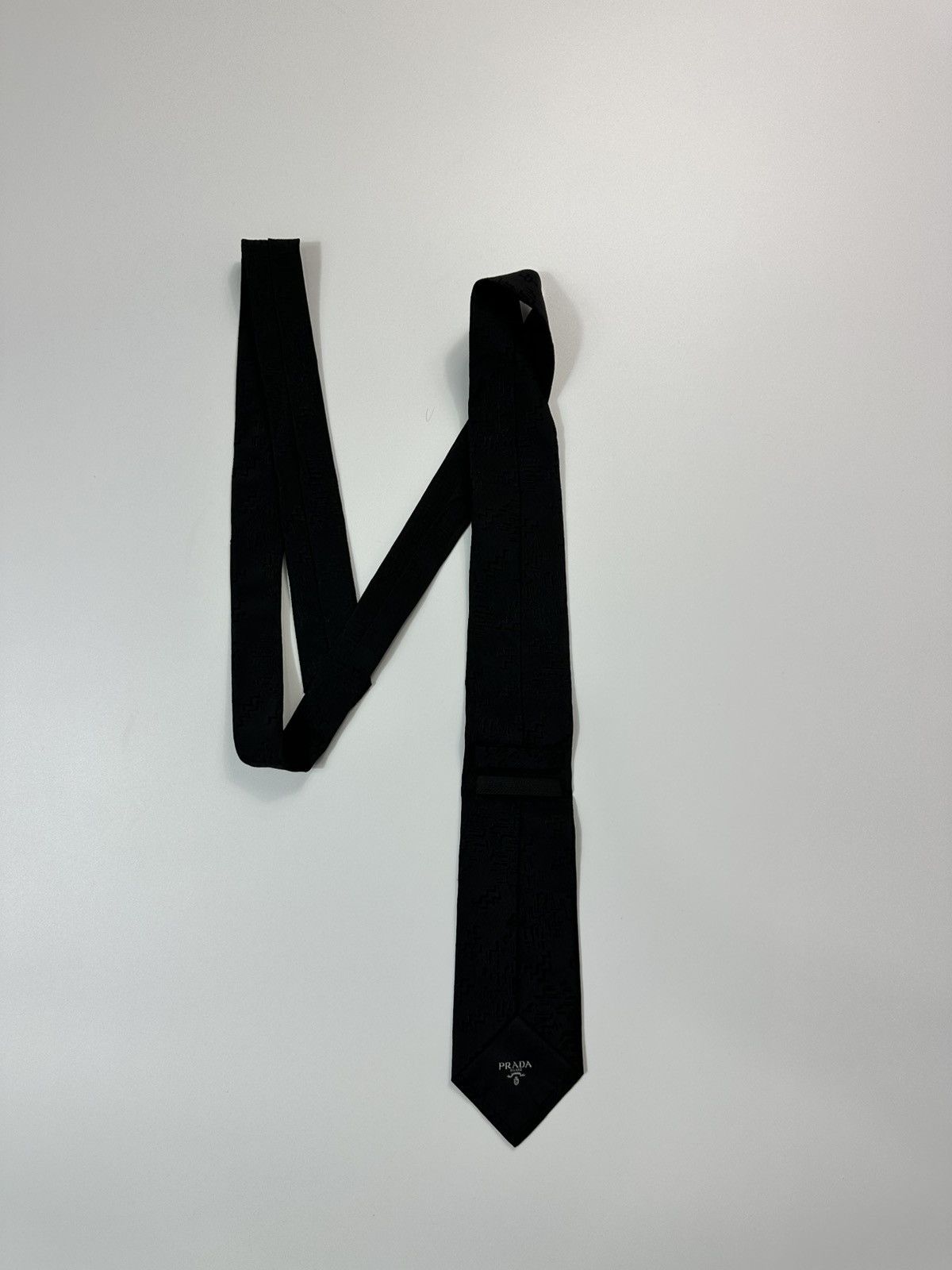 Prada Prada Monogram Tie Silk Size ONE SIZE - 1 Thumbnail