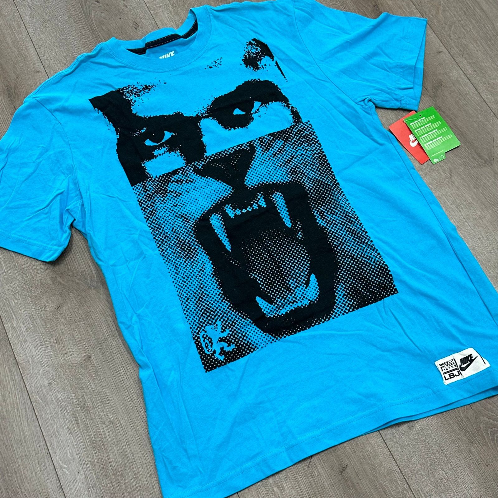 Nike New Nike Lebron James Tiger Picture Art Blue T Shirt Large Size US L / EU 52-54 / 3 - 3 Thumbnail