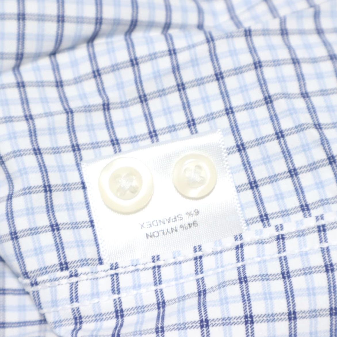 Peter Millar Peter Millar Shirt Gingham Button Down Blue Men L Nylon Summer Comfort Long Sleeve Size US L / EU 52-54 / 3 - 6 Thumbnail