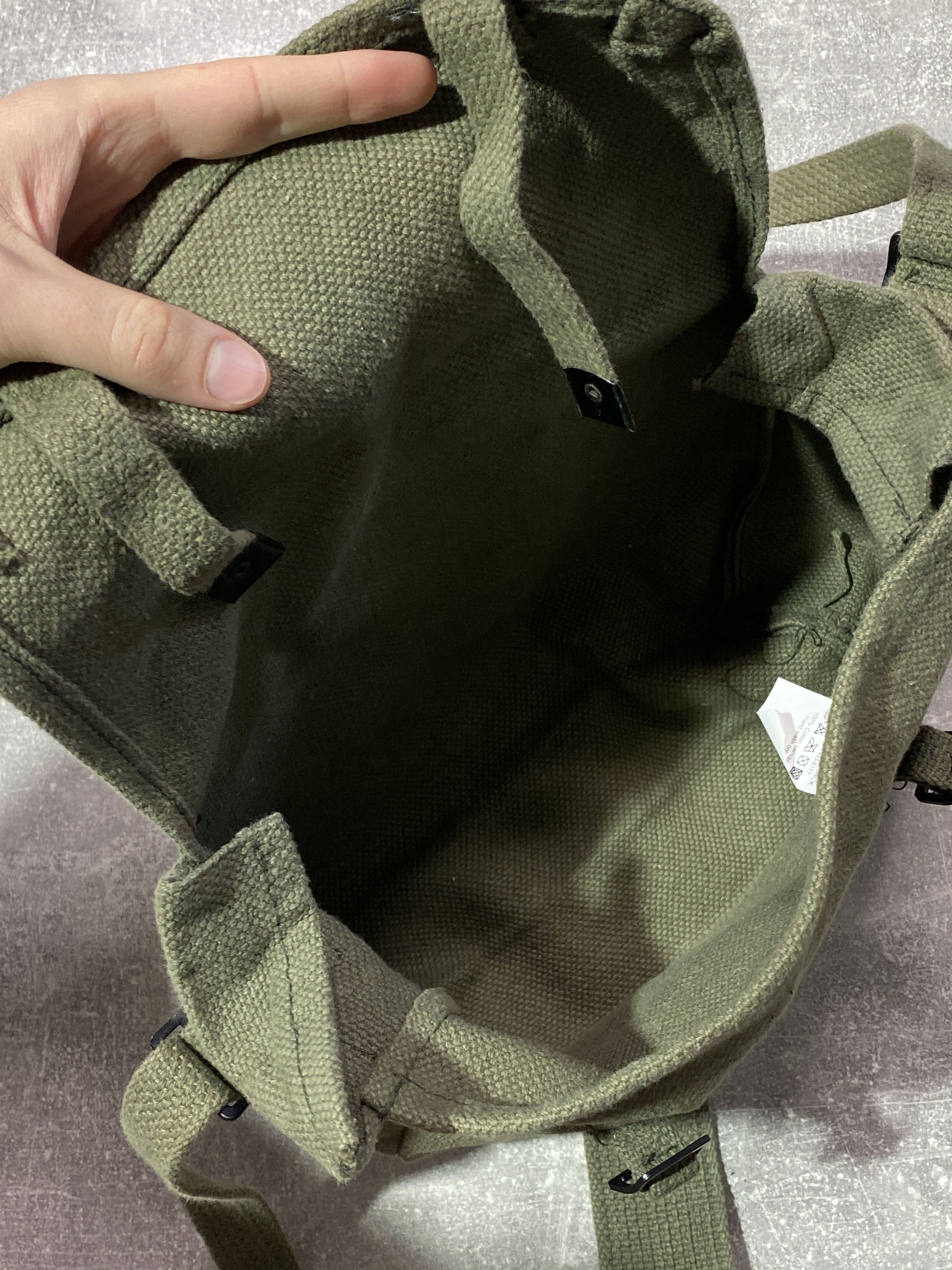 Japanese Brand Vintage Y2K Cotton Knit Military Bag Size ONE SIZE - 8 Thumbnail