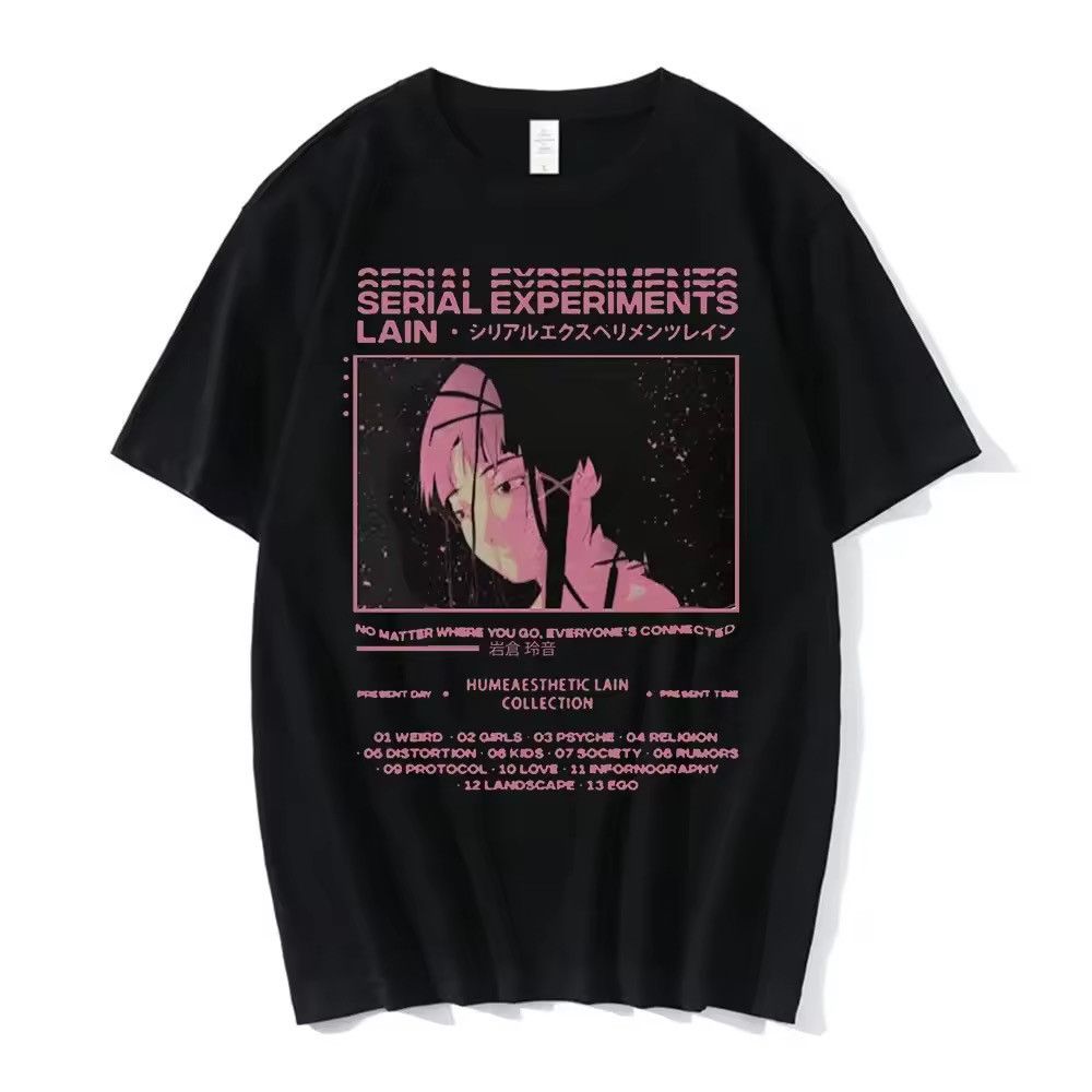 Japanese Brand Anime Y2K Serial Experiments Lain Short Sleeve T-Shirt Size US L / EU 52-54 / 3 - 2 Thumbnail
