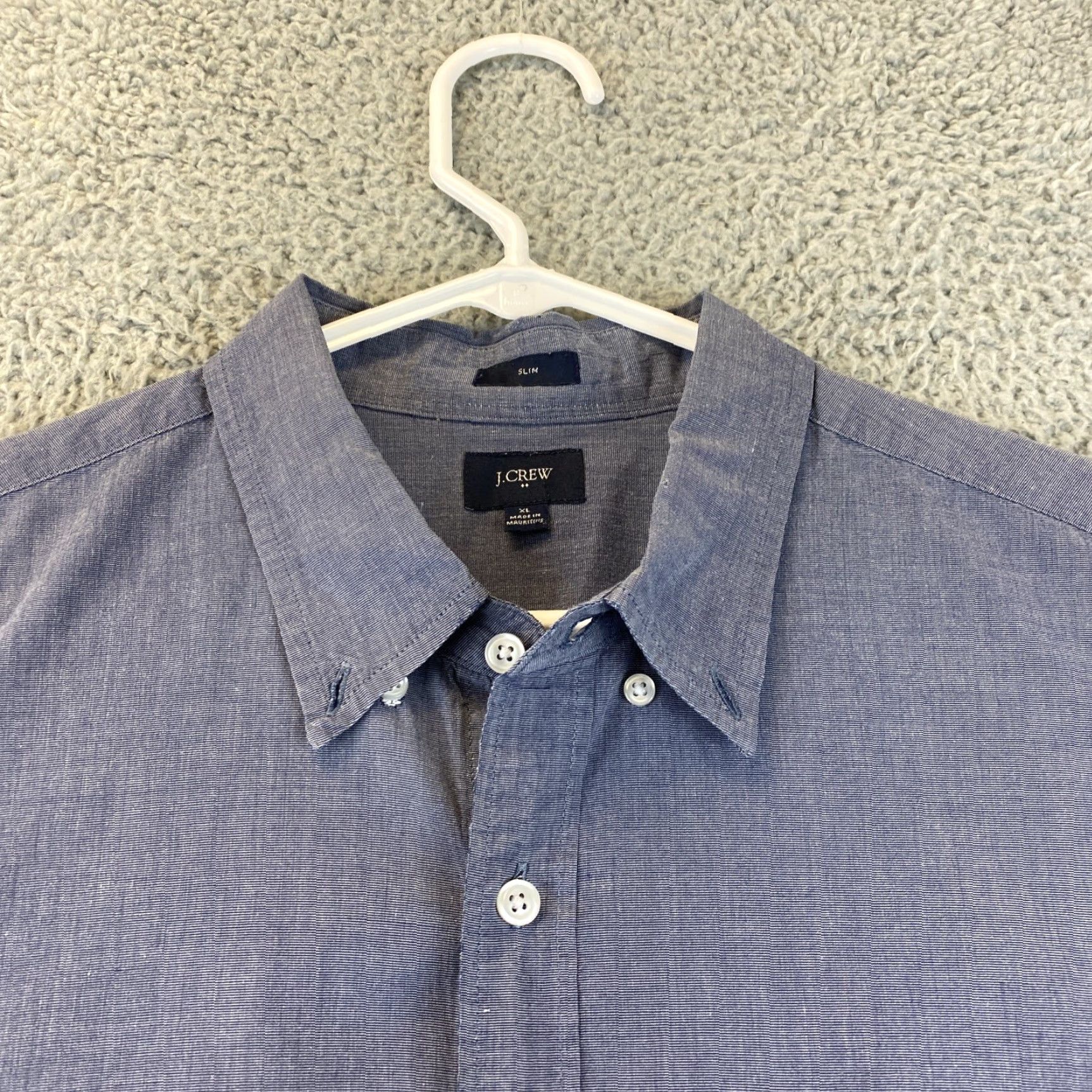 J.Crew VINTAGE J.CREW Men's Dress Shirt Long Sleeve Cotton Gray XL Slim Business Formal Workwear Size US XL / EU 56 / 4 - 2 Thumbnail