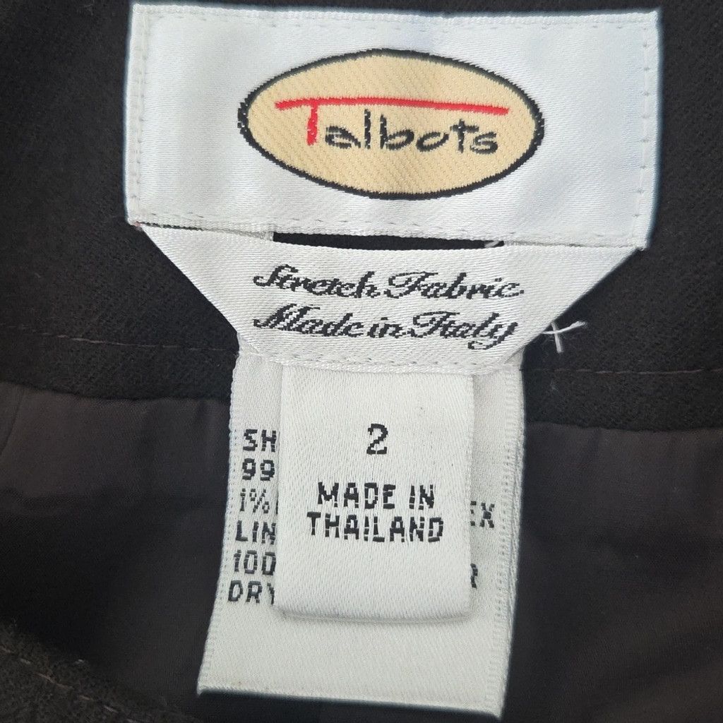 Talbots Talbots Women's Black Straight Leg Pants Wool Size 2 Size 26" / US 2 / IT 38 - 4 Thumbnail