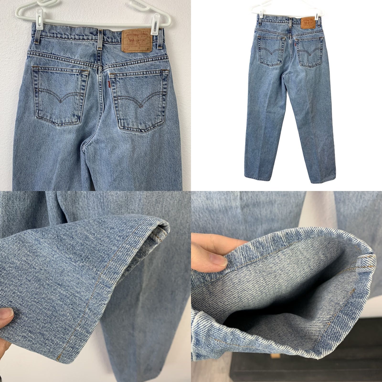 Levi's VINTAGE Levi's 512 Jeans Slim Tapered 8 Regular Blue High Rise 28in 5-Pocket Retro 90s Womens Size 30" / US 8 / IT 44 - 8 Thumbnail