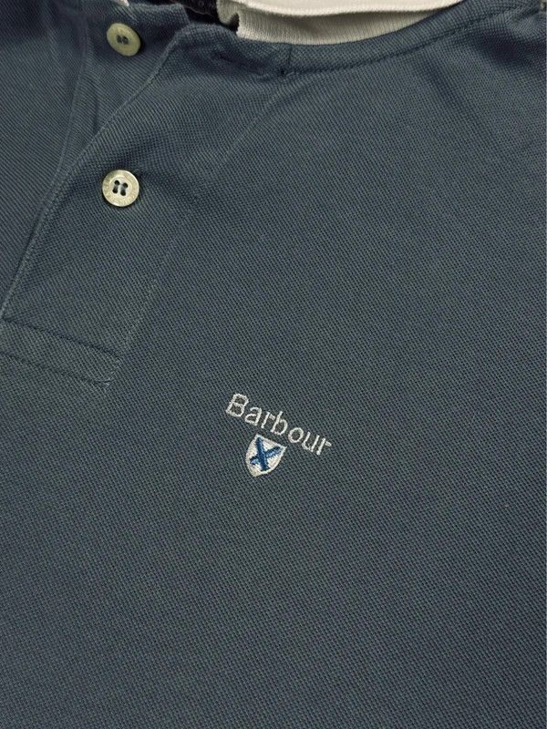 Barbour Barbour Blue White Striped Polo Shirt L Size US L / EU 52-54 / 3 - 4 Thumbnail