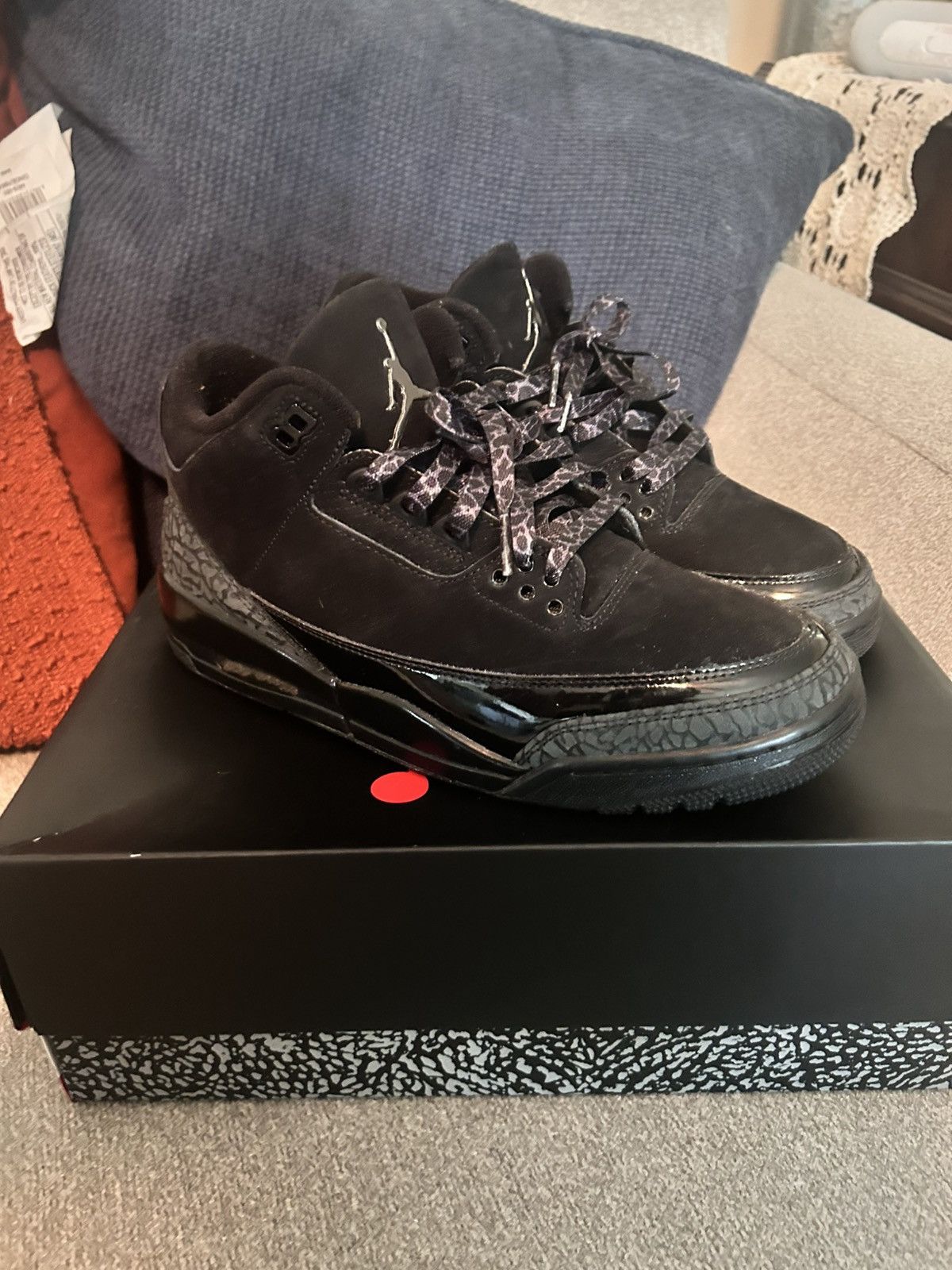 Jordan Brand Jordan 3 Black cat Size US 8.5 / EU 41-42 - 2 Thumbnail