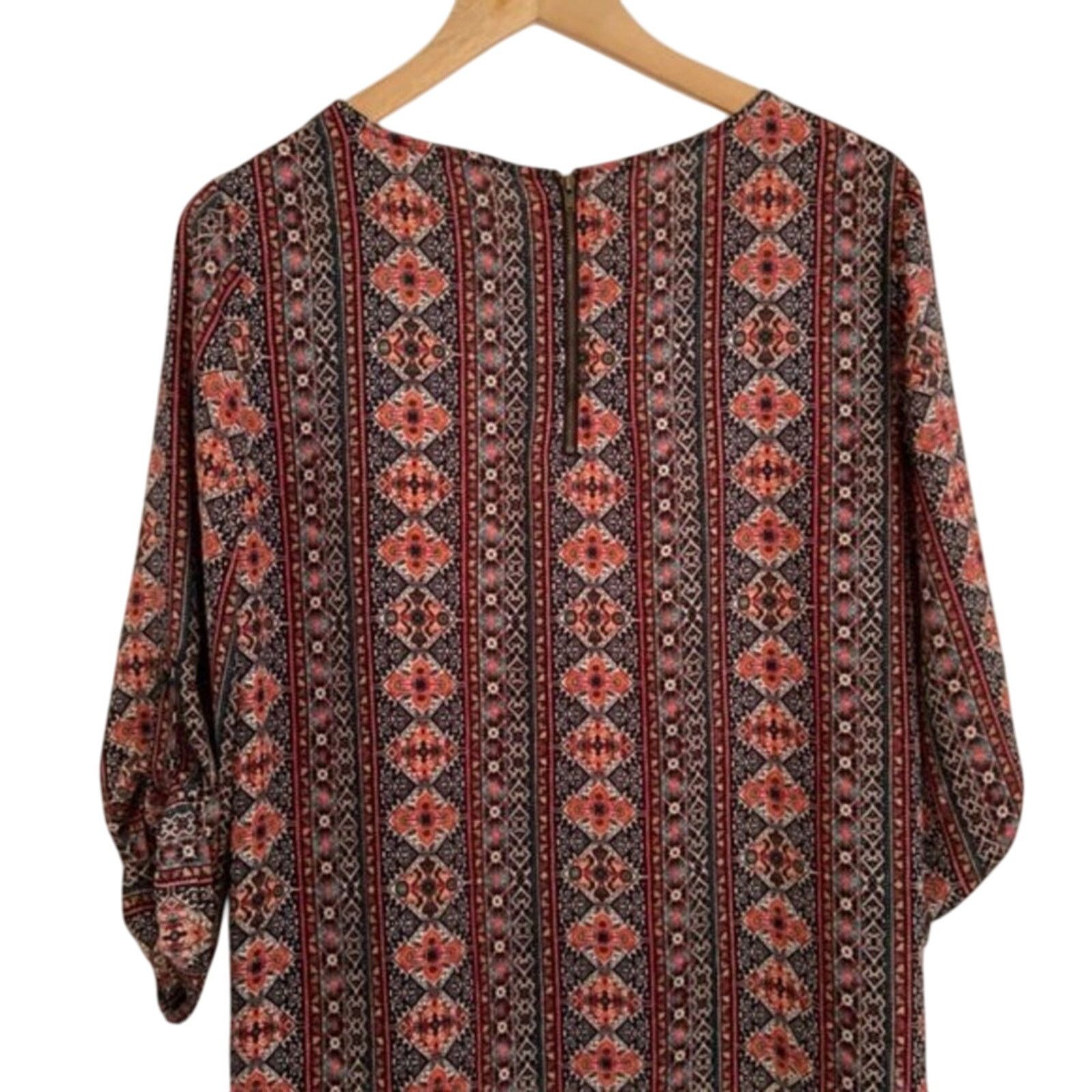 Other Hippie Rose Boho Blouse Tab Button Sleeves Size XL Size XL / US 12-14 / IT 48-50 - 2 Thumbnail
