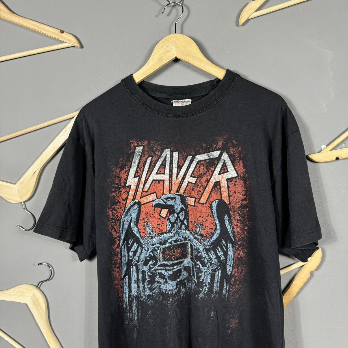 Band Tees Vintage 90s Slayer Eagle Band T-shirt Size US L / EU 52-54 / 3 - 2 Thumbnail