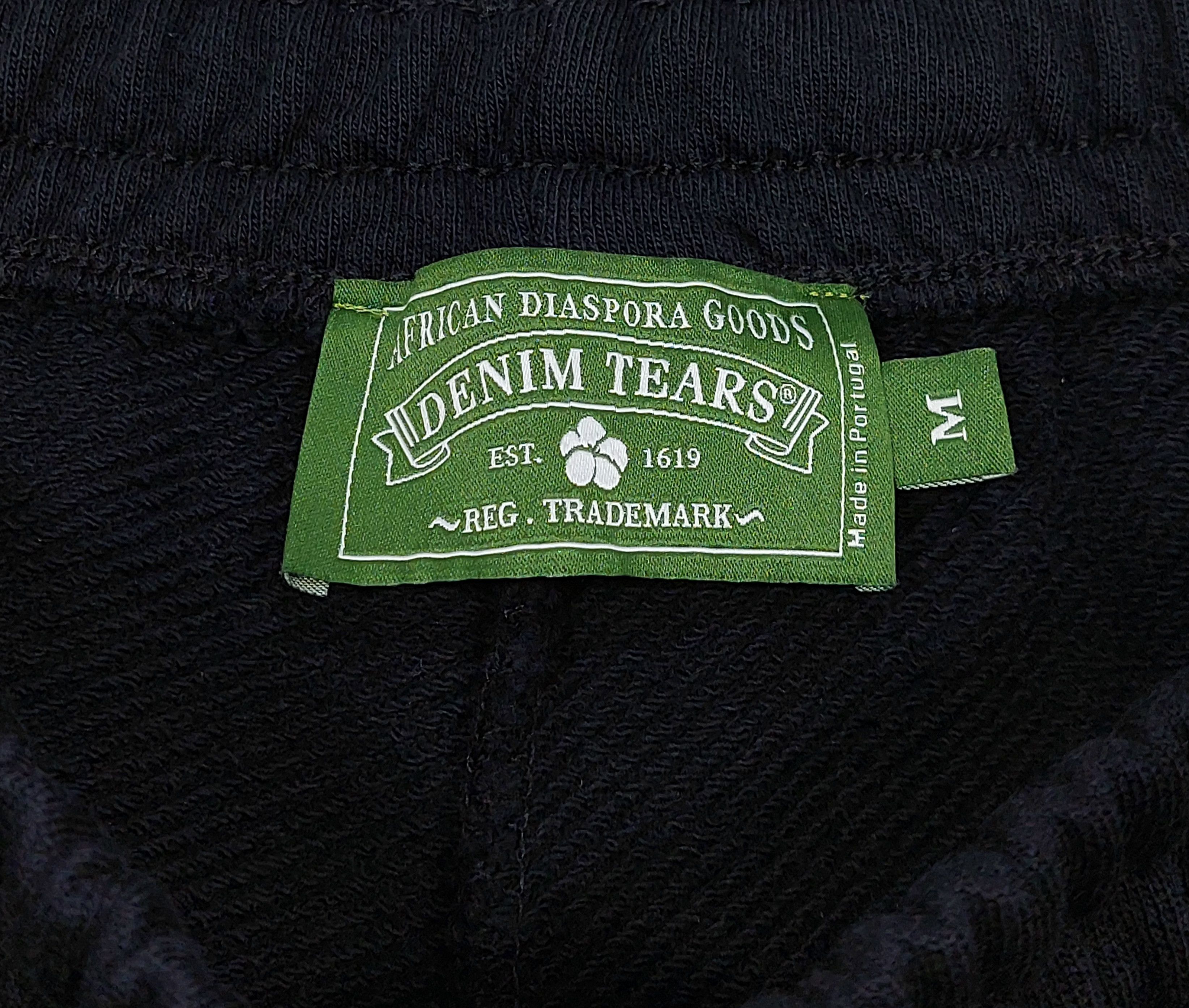 DENIM TEARS wreath rhinestone sweatpants - black M Size US 32 / EU 48 - 2 Thumbnail