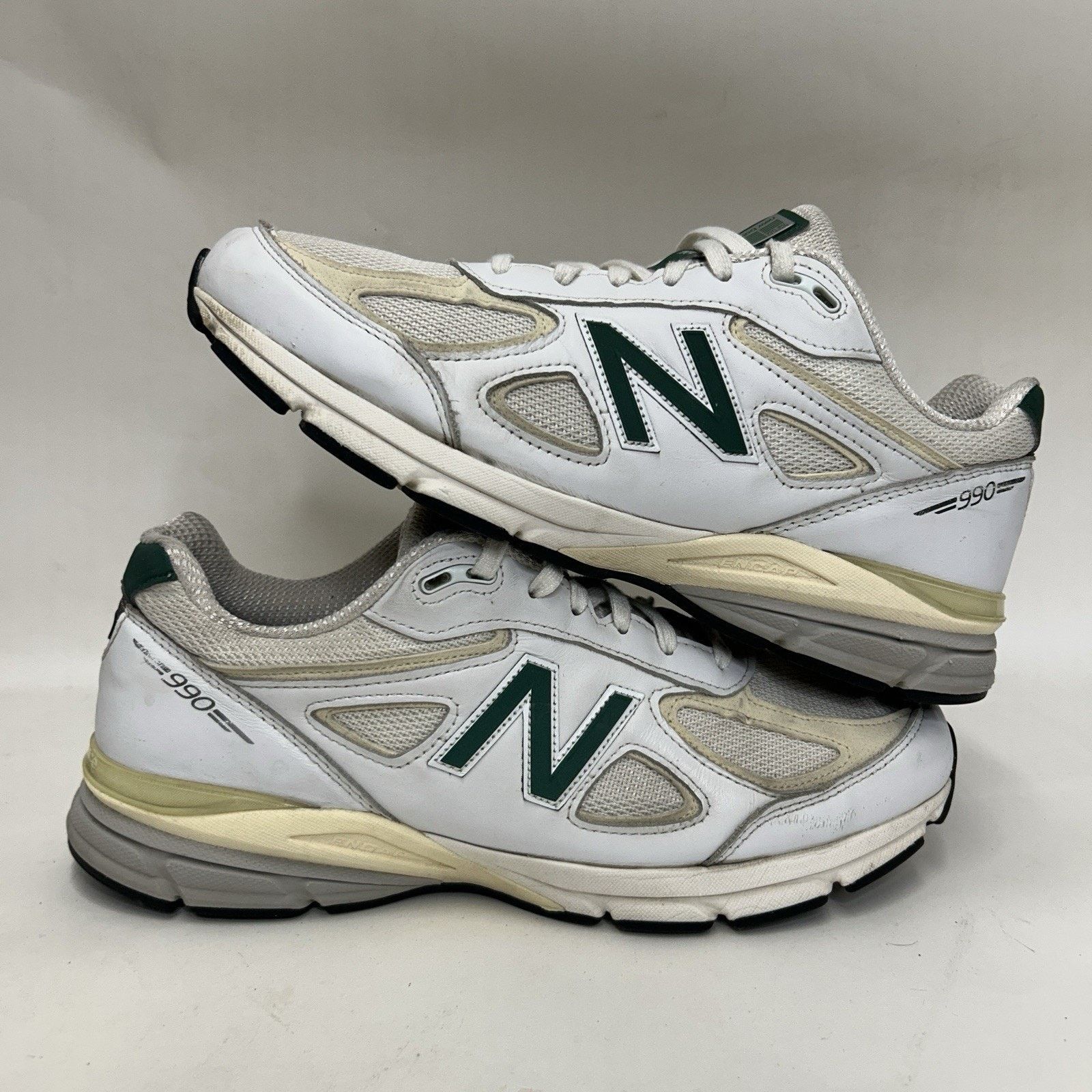 New Balance New Balance X Teddy Santis 990V4 “White Green” U990TC4 Size US 12 / EU 45 - 1 Thumbnail