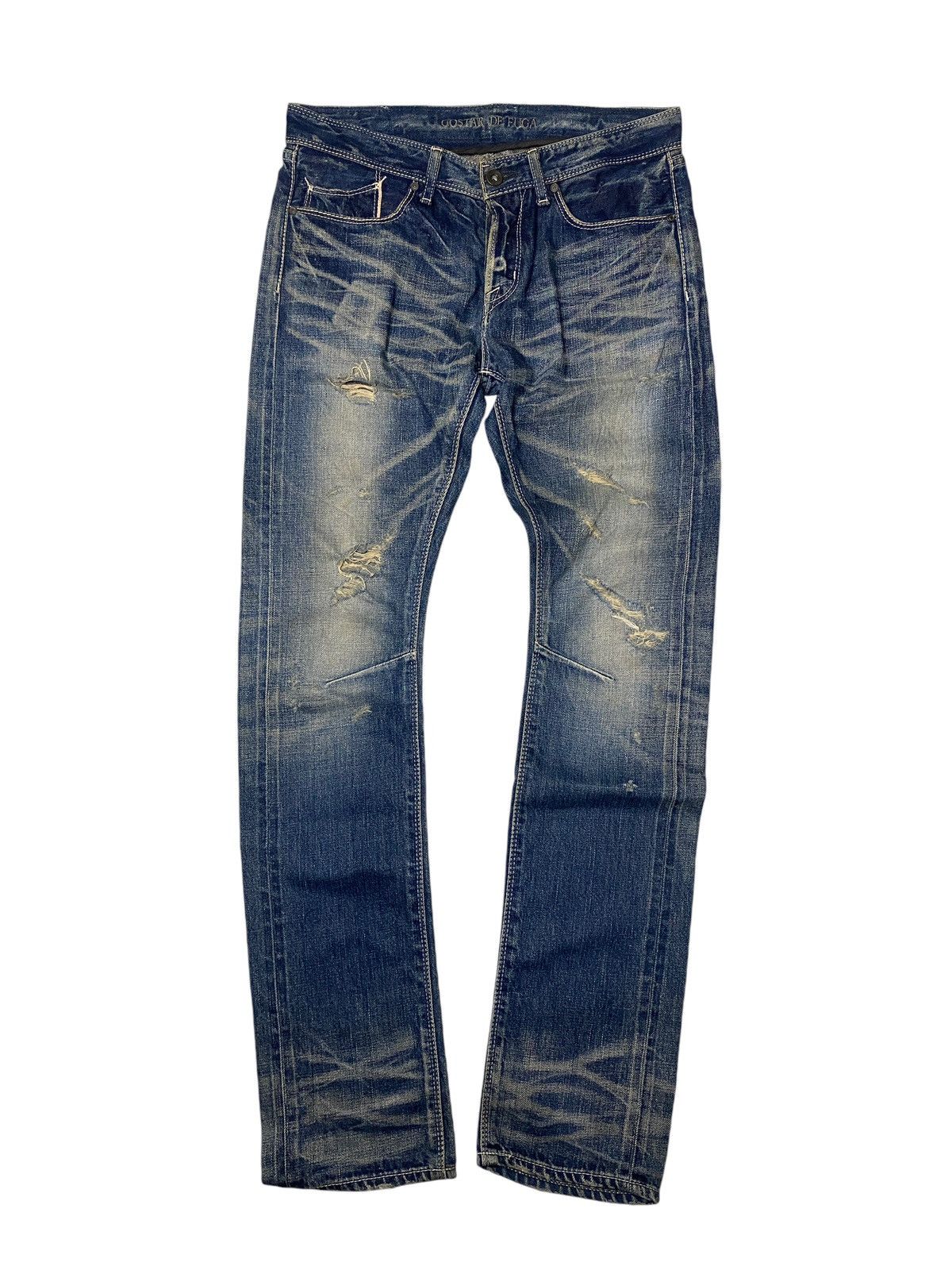 If Six Was Nine 2000's Gostar De Fuga Clawmark Seawash Selvedge Jeans Size US 29 - 3 Thumbnail