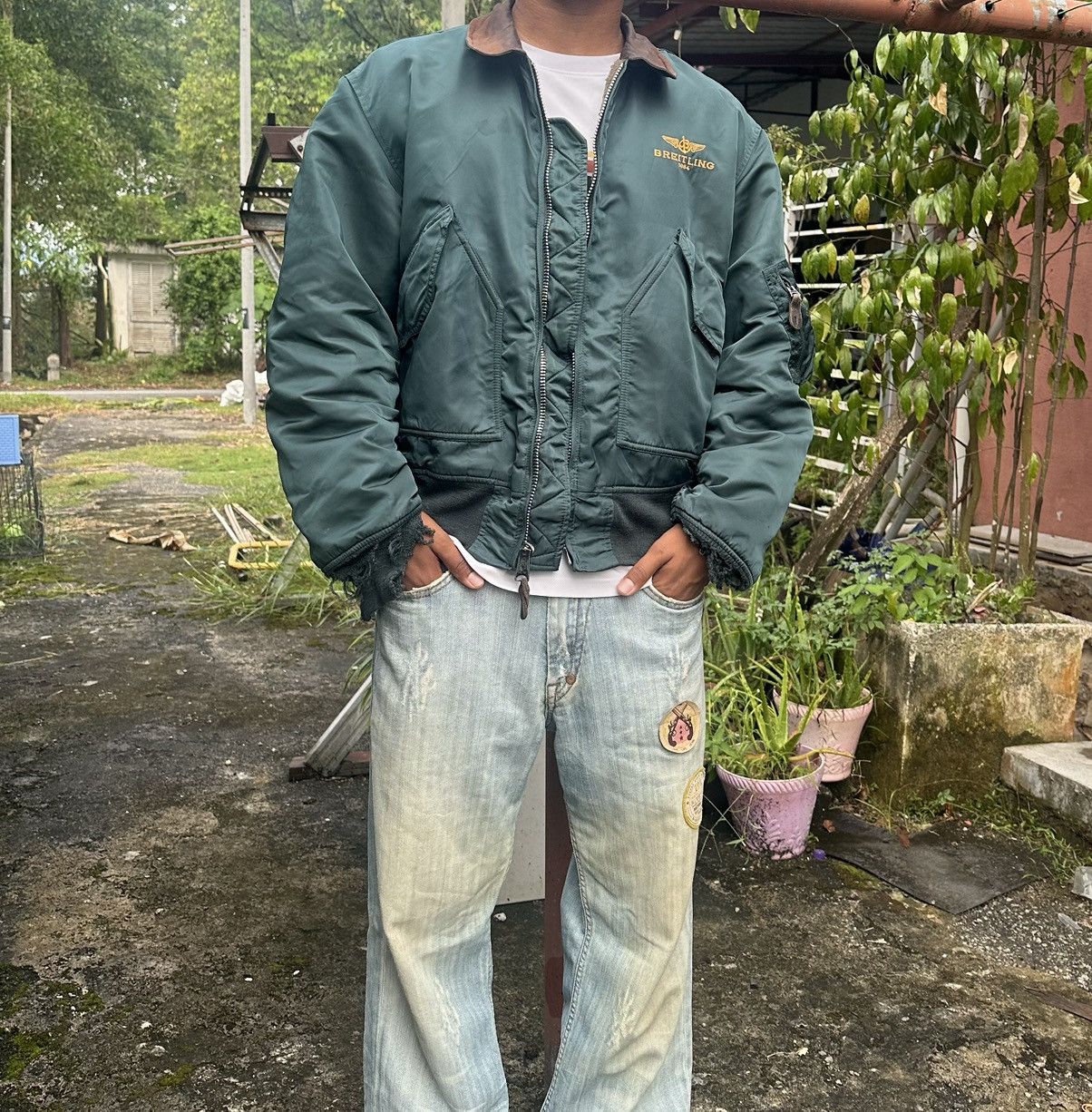 Alpha Industries 🪖Vintage THRASHED MA-1 Alpha Industries Bomber Jacket Size US L / EU 52-54 / 3 - 4 Thumbnail