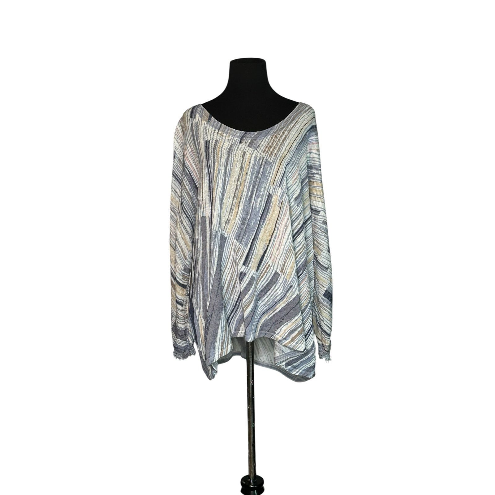 NIC+ZOE Nic + Zoe blue stripes lightweight tunic sweater size 3X Size 3XL / US 20-22 - 10 Thumbnail
