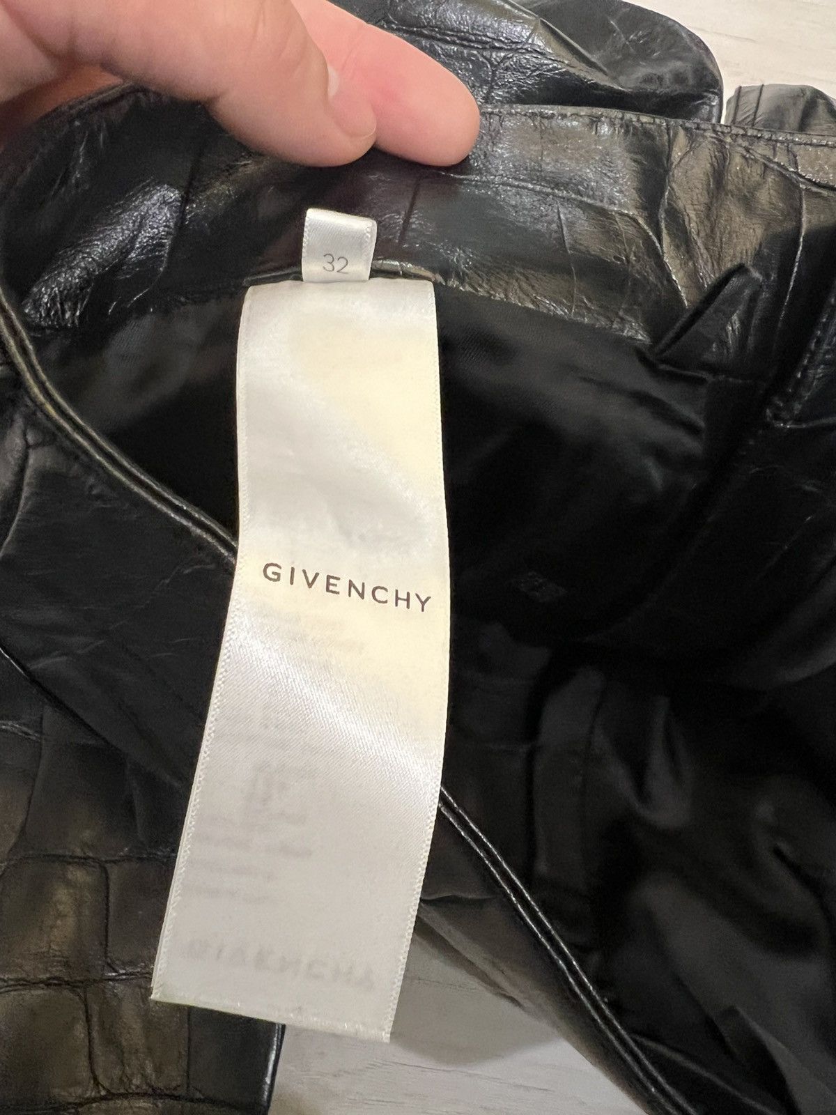 Givenchy Givenchy Croc Embossed Leather Pants Size US 32 / EU 48 - 17 Thumbnail