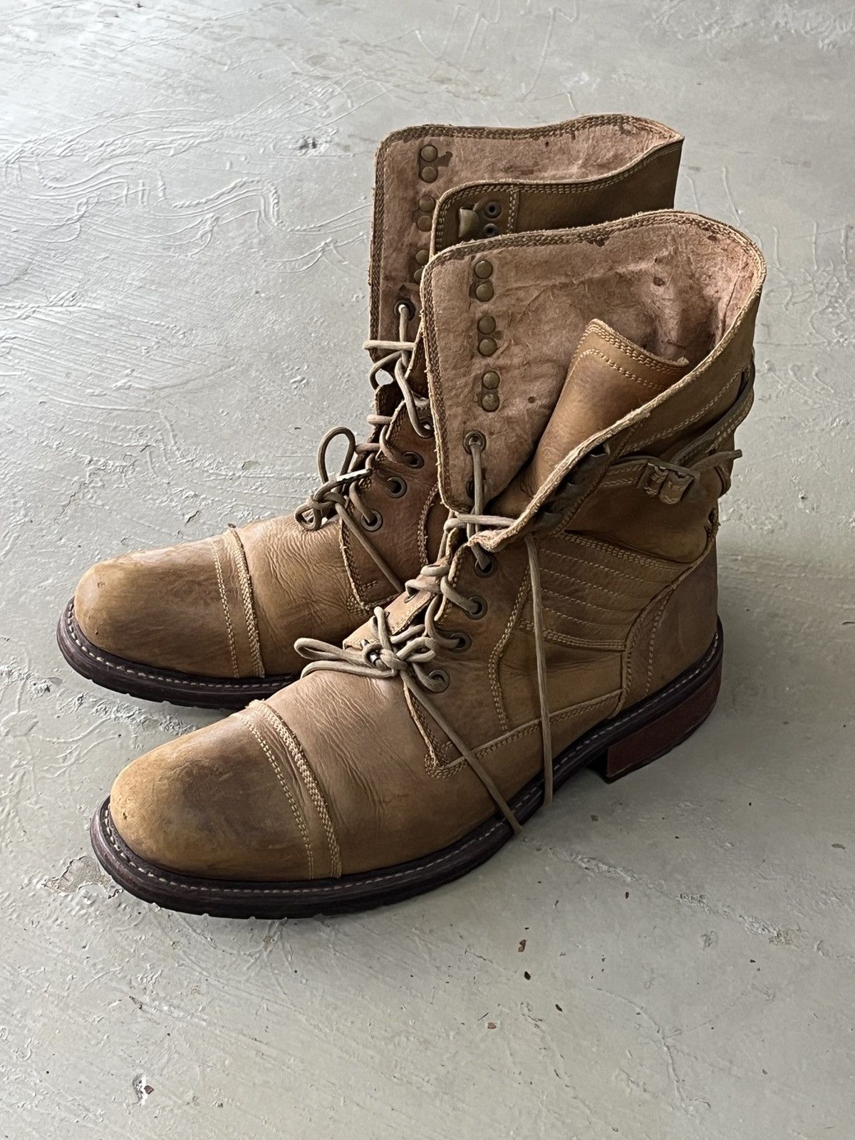 GOA Rare GOA Cowhide Leather Combat Boots AS 98 Guidi Style Size US 8 / EU 41 - 4 Thumbnail