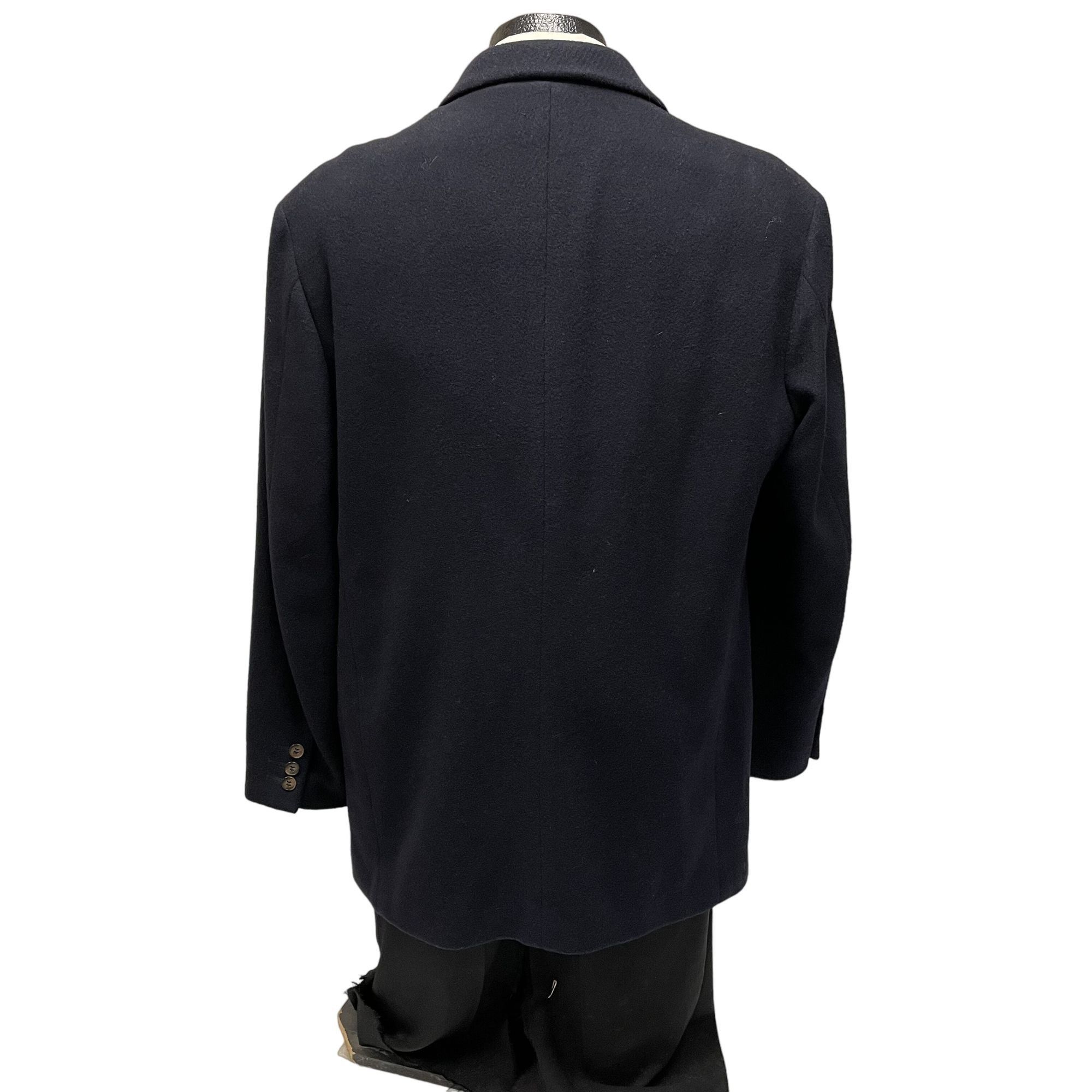 Perry Ellis Vtg Perry Ellis NAVY Blue Sport Coat THICK WOOL Jacket Size US XL / EU 56 / 4 - 4 Thumbnail