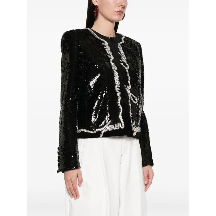 Balmain o1s1wg111225 Jacket in Black Size S / US 4 / IT 40 - 2 Thumbnail