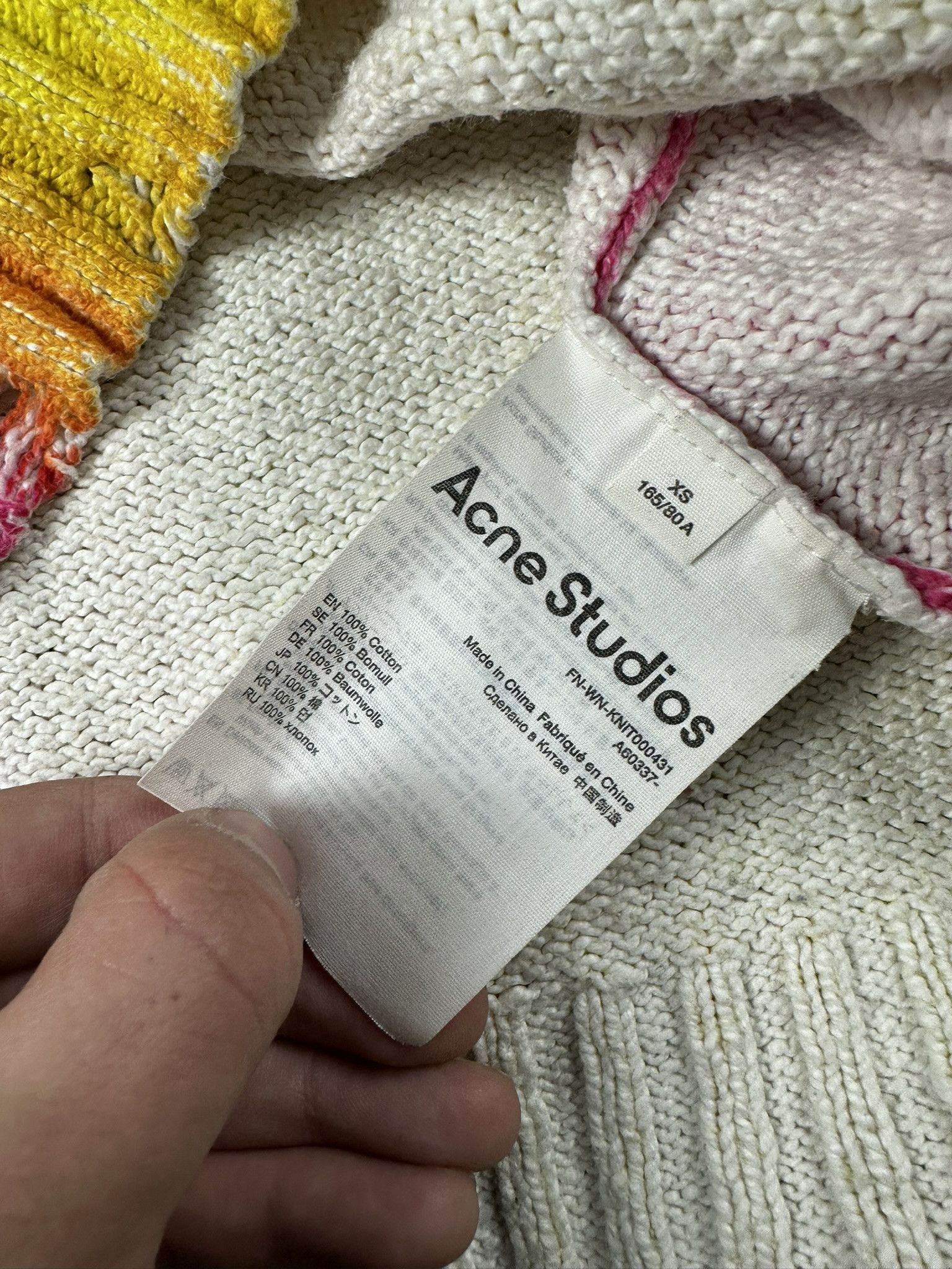 Acne Studios FW21 Acne Studios Motion Striped Distressed Knit Sweater Size US M / EU 48-50 / 2 - 8 Thumbnail