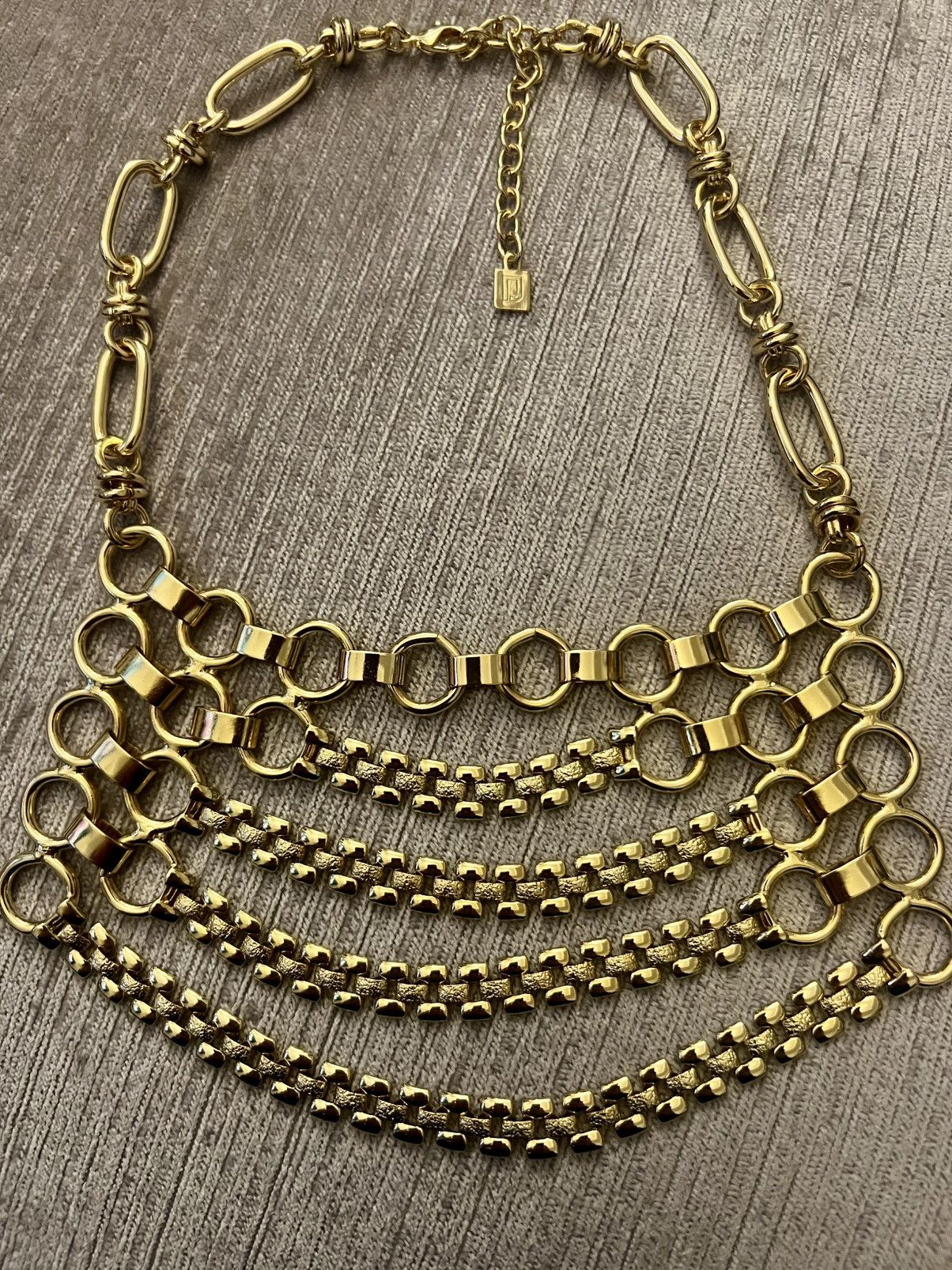 Other Dannijo Gold Plated Ari Draped Bib Statement Necklace Size ONE SIZE - 3 Thumbnail
