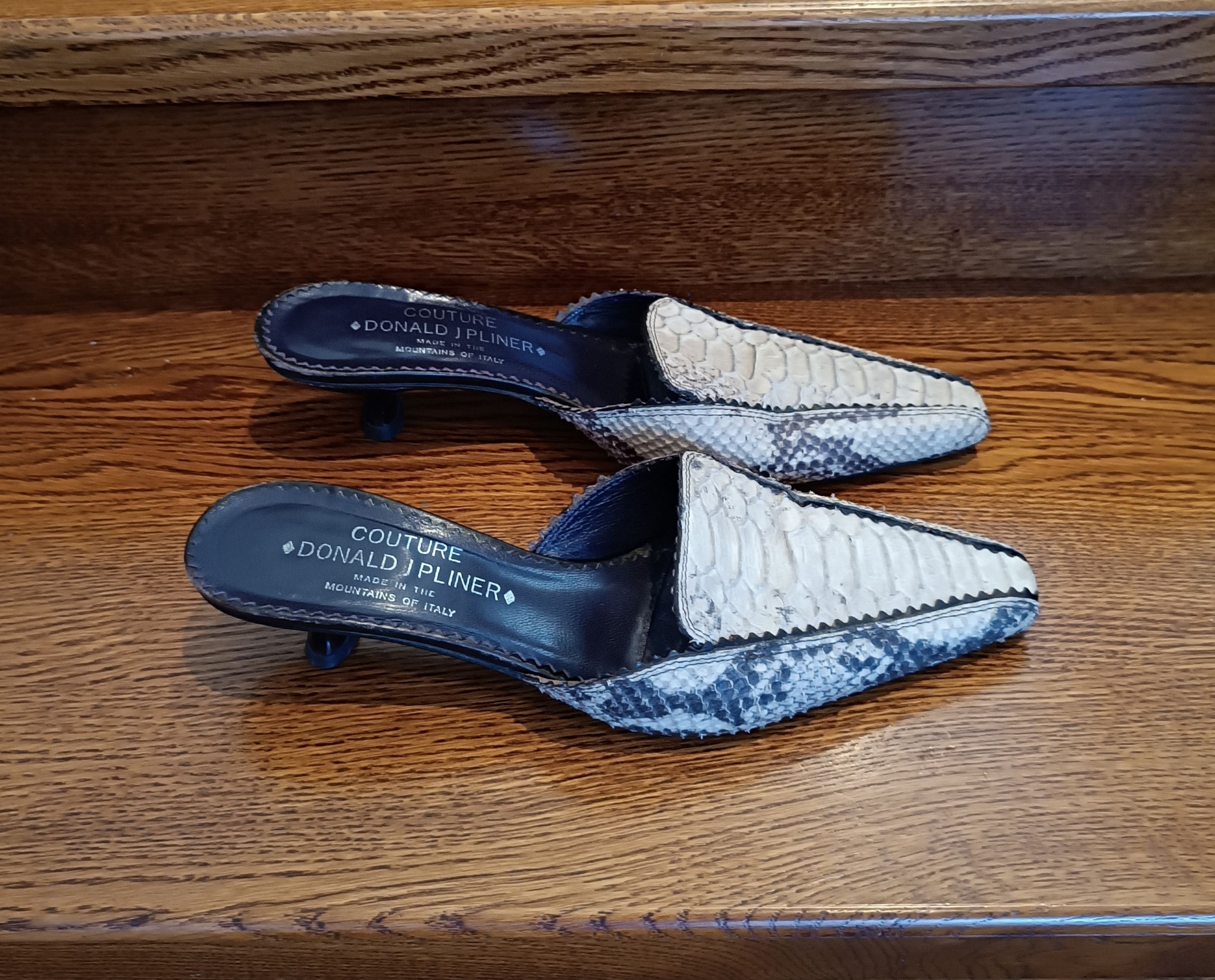 Donald Pliner × Leather Luxury Mules Donald J Pliner Couture Leather Moira Vintage Size US 9 / IT 39 - 2 Thumbnail