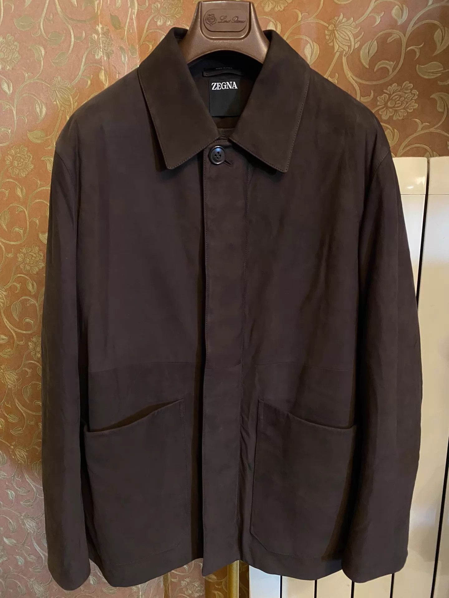 Ermenegildo Zegna ZEGNA New Full-Grain Calfskin Leather Jacket Made in Italy Size 50R - 1 Thumbnail