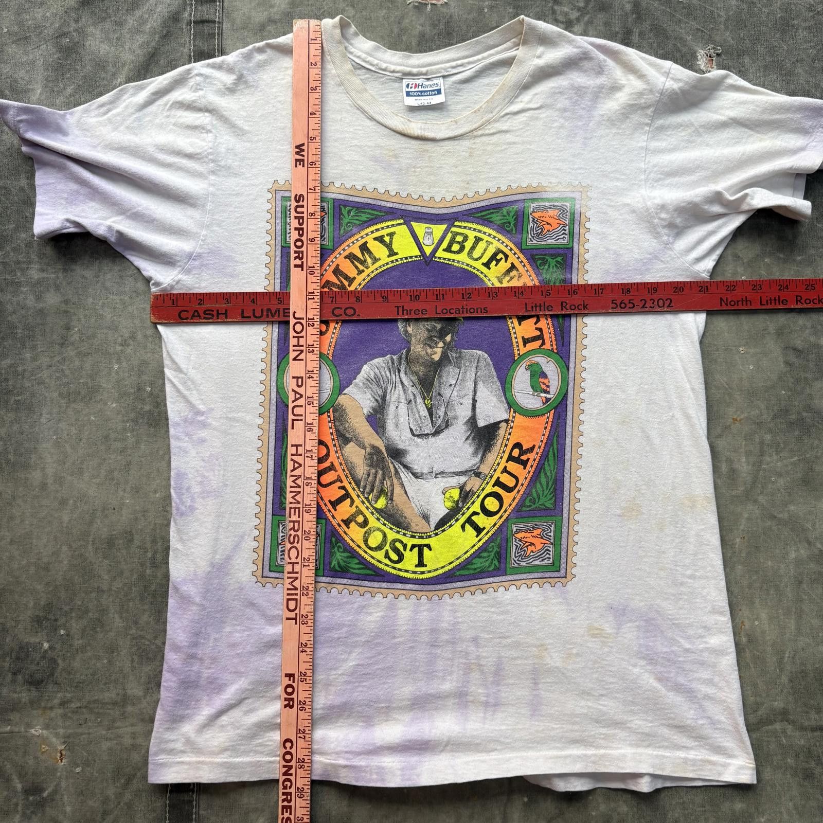 Band Tees Vintage 90s Jimmy Buffett Outpost Tour Tie Dye Band Shirt Size US L / EU 52-54 / 3 - 4 Thumbnail