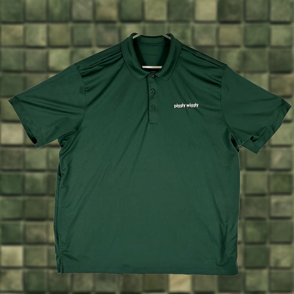 Vintage Piggly Wiggly Polo Shirt Men’s 3XL Green Short Sleeve Front Logo Shirt Polo Mens Green 3XL Front Logo Size US XXL / EU 58 / 5 - 1 Thumbnail