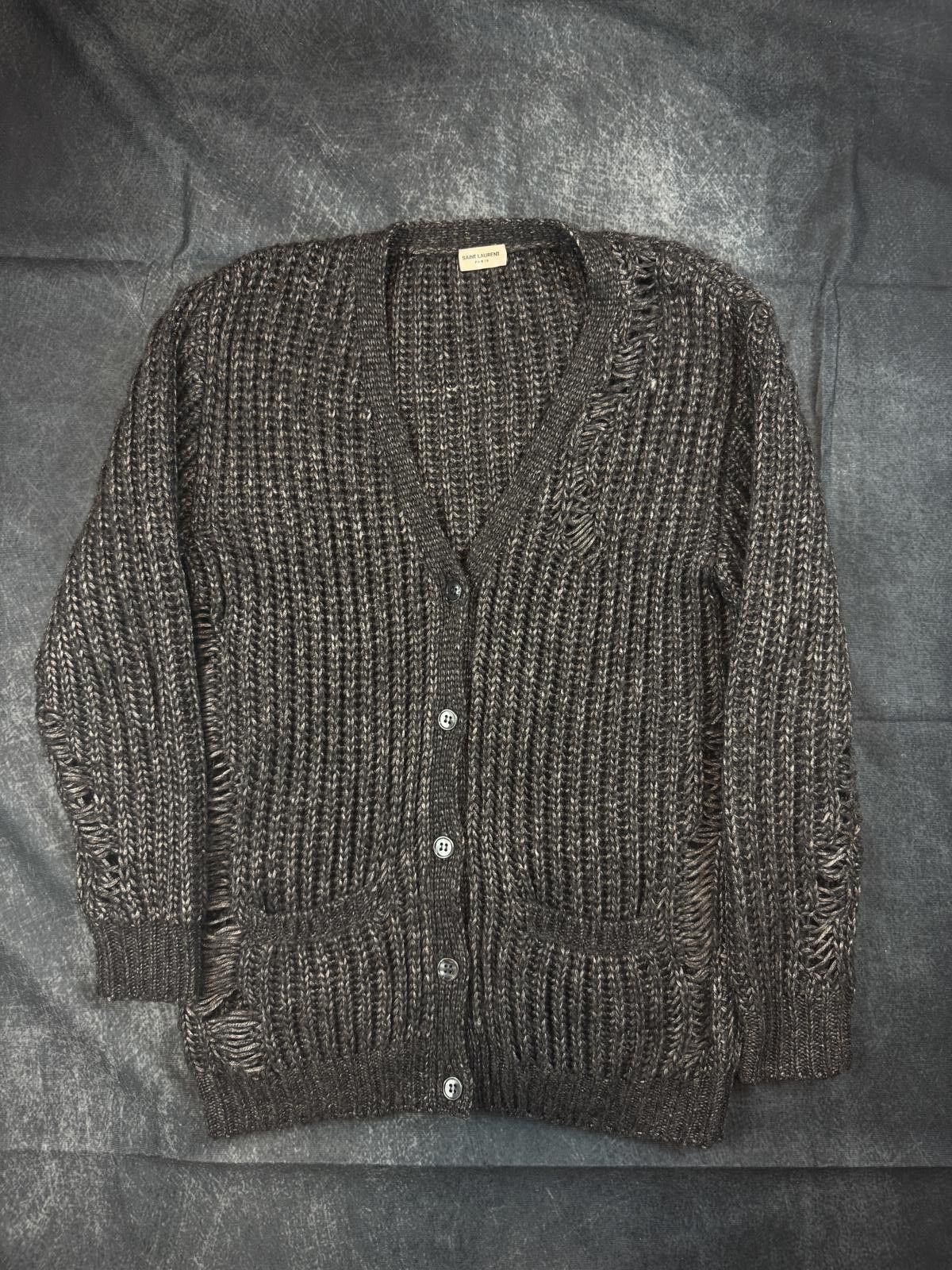 Saint Laurent Paris Saint Laurent SS16 Destroyed Cardigan Size US XS / EU 42 / 0 - 1 Thumbnail