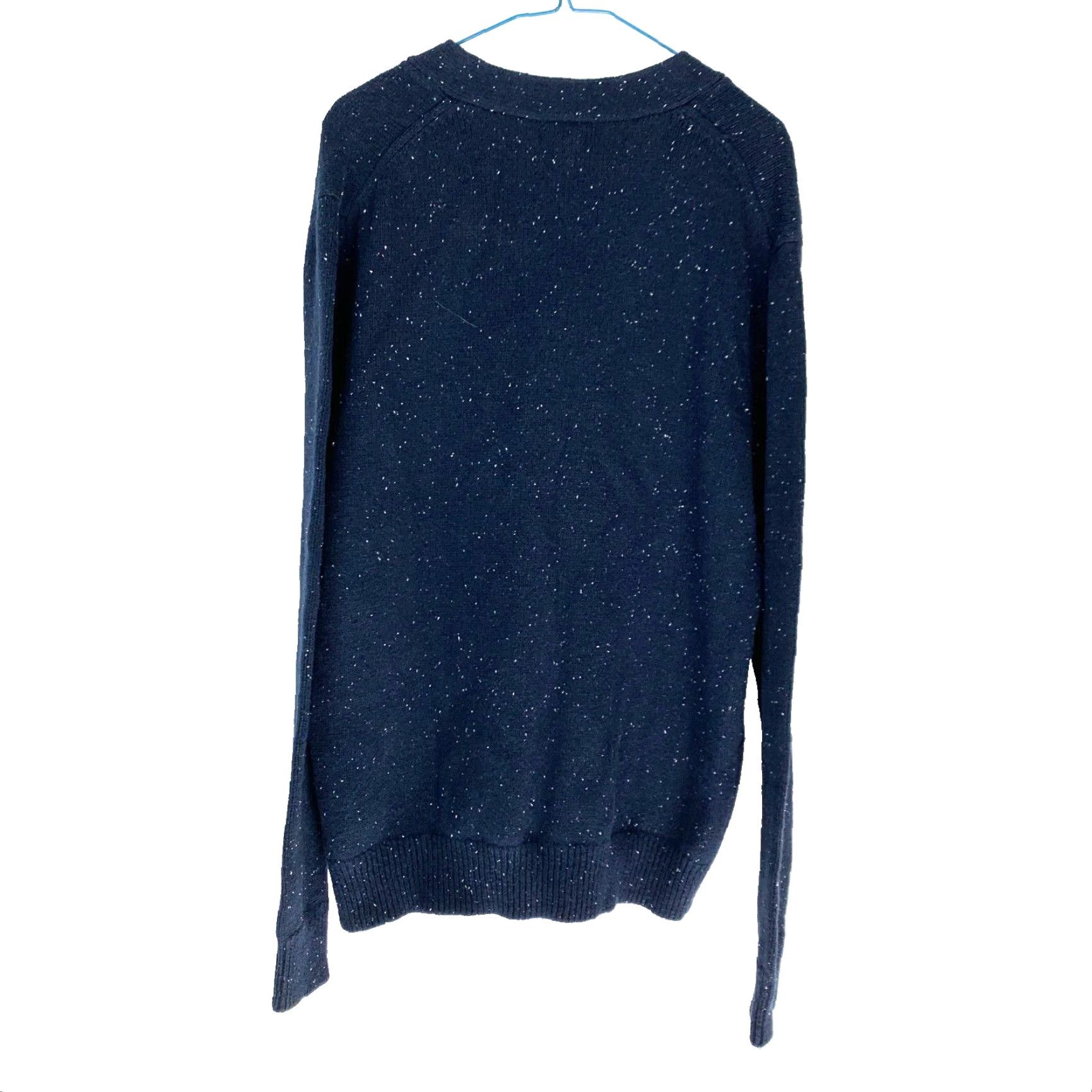 Gap VINTAGE Gap Outlet Neppy Blue Confetti V-Neck Wool Blend Cardigan Mens Medium Size US M / EU 48-50 / 2 - 5 Thumbnail